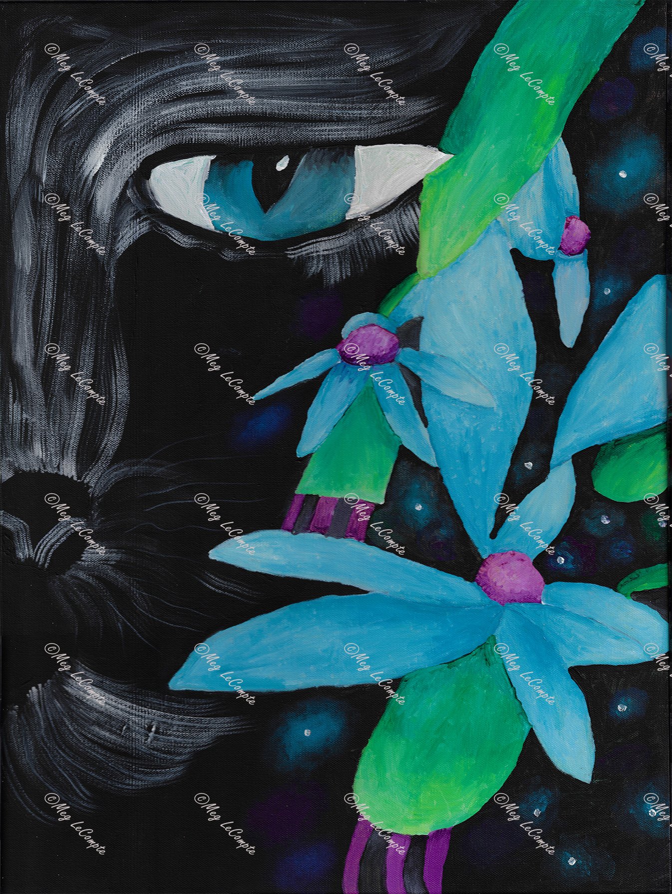 The Black Cat in the Flower with the Fireflies.watermark.jpg