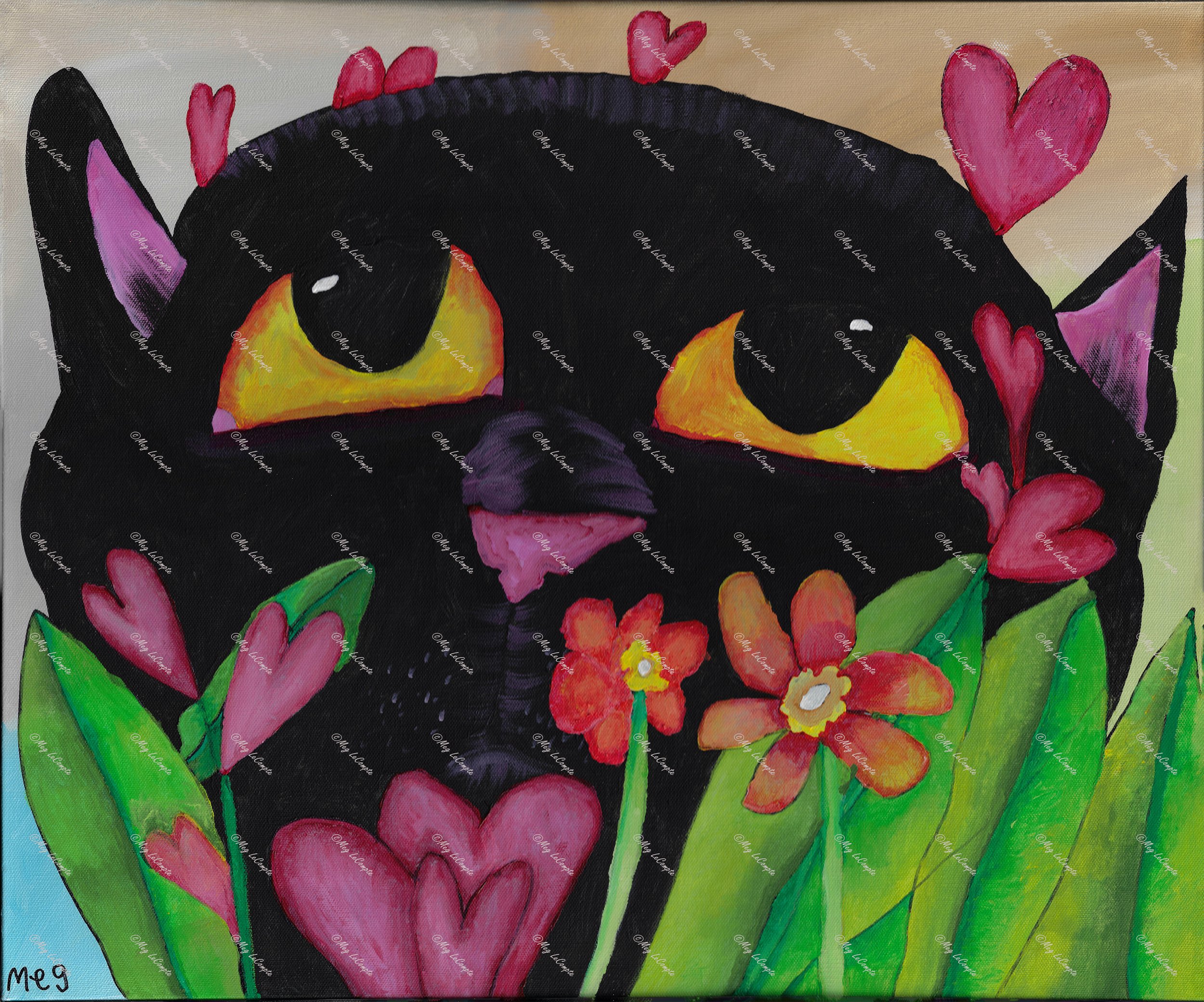 The Black Cat Smells the Wildflowers.watermark.jpg