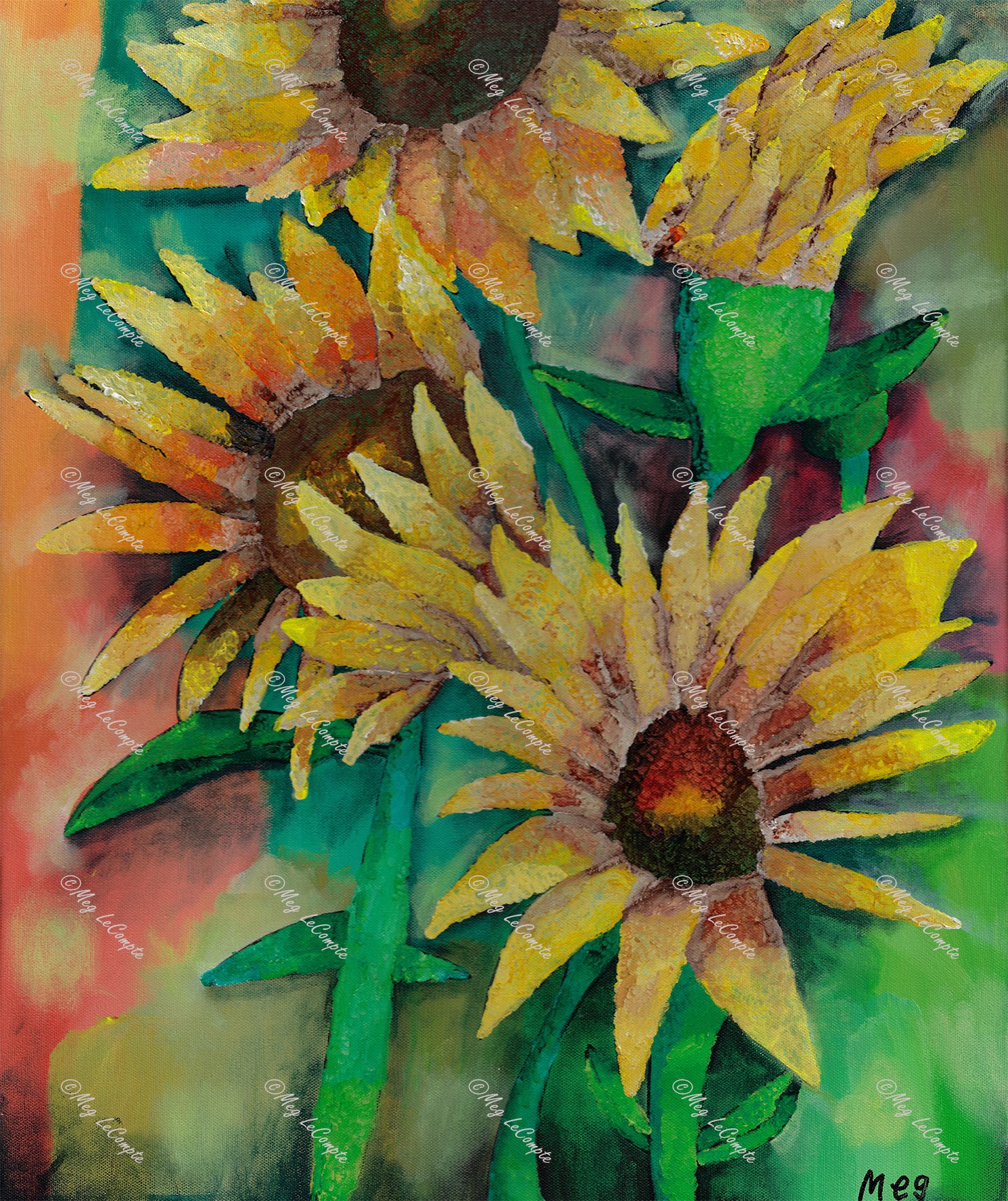 Yellow Sunflowers with Green Stems.watermark.jpg
