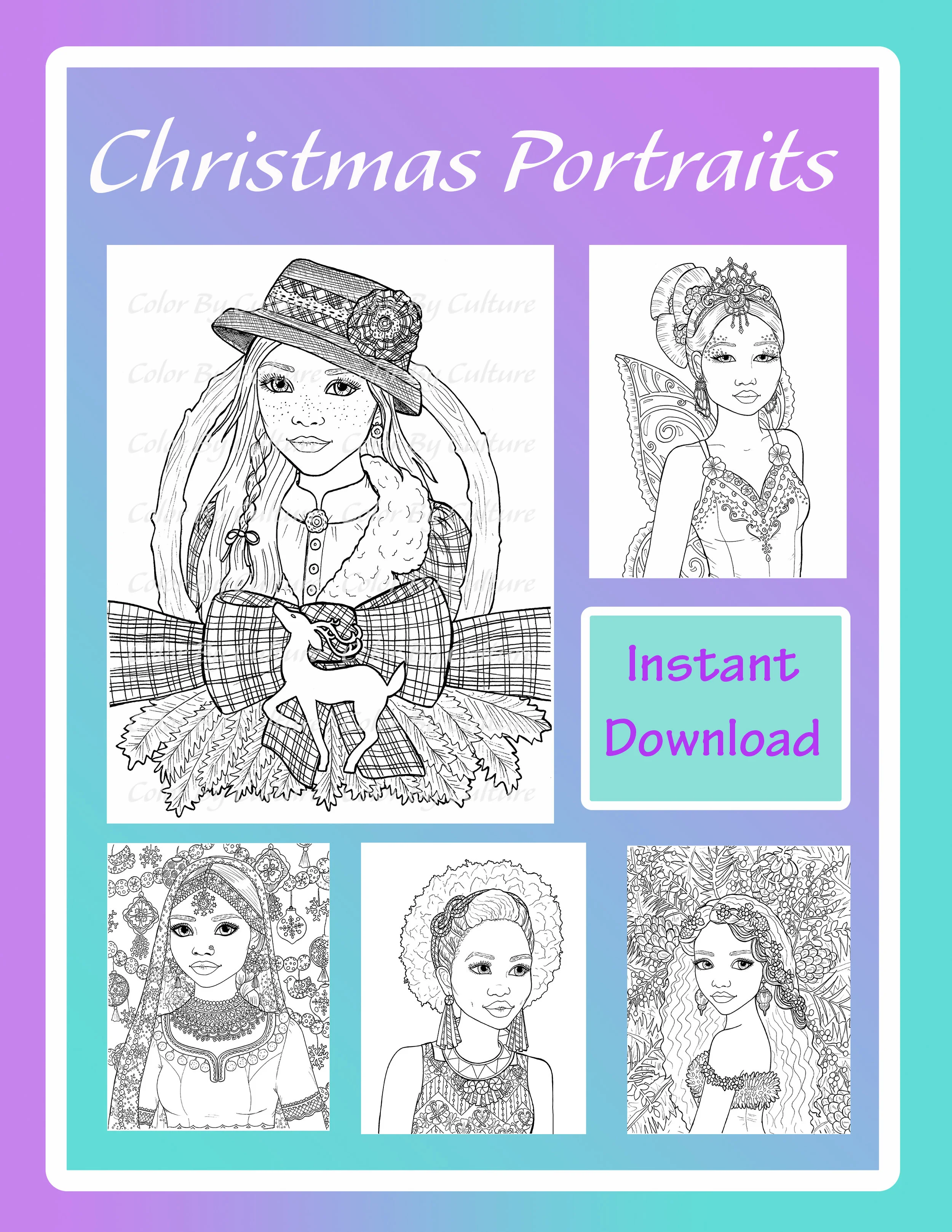 Christmas Portraits - Set of 5 