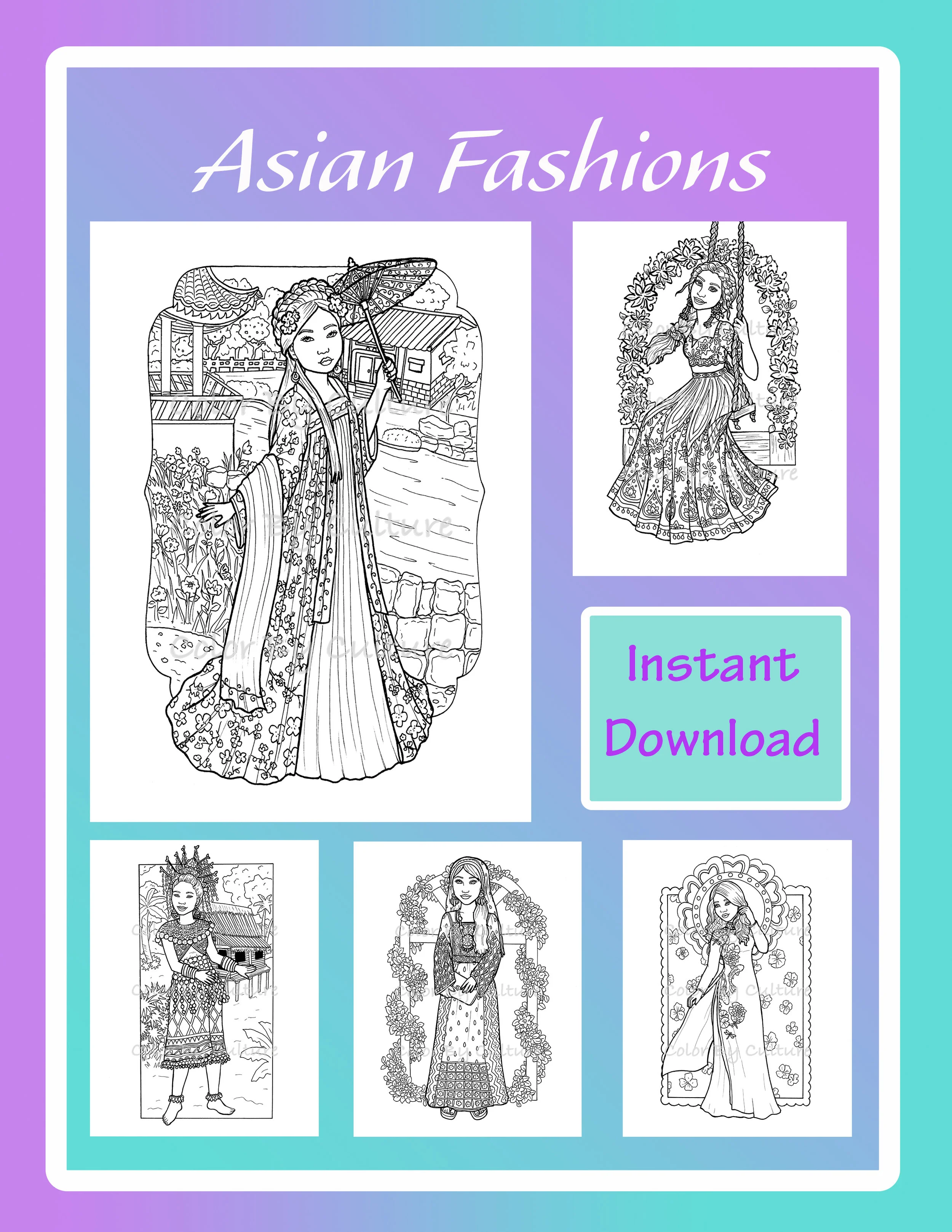 Asian Fashions - Set of 5