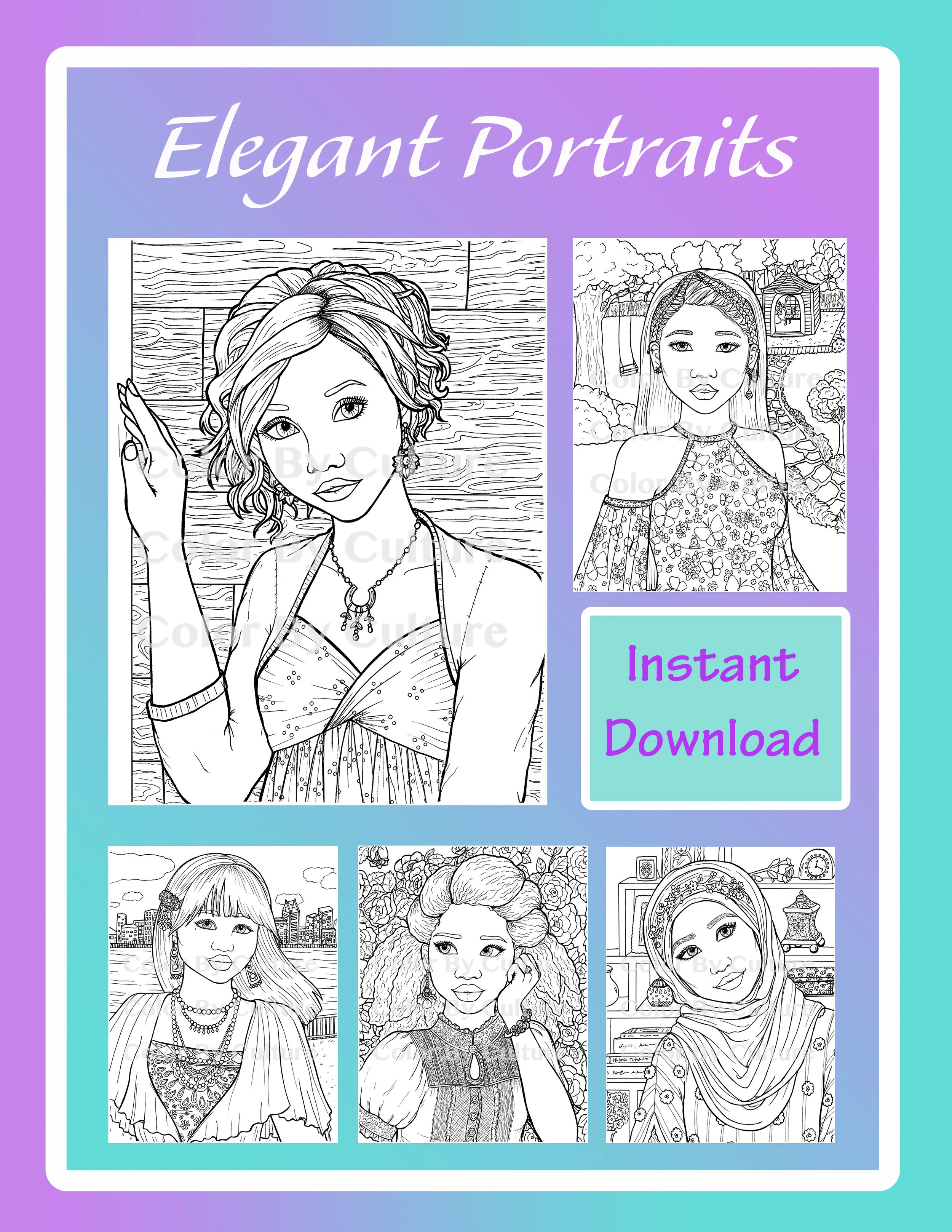 Elegant Portraits - Set of 5