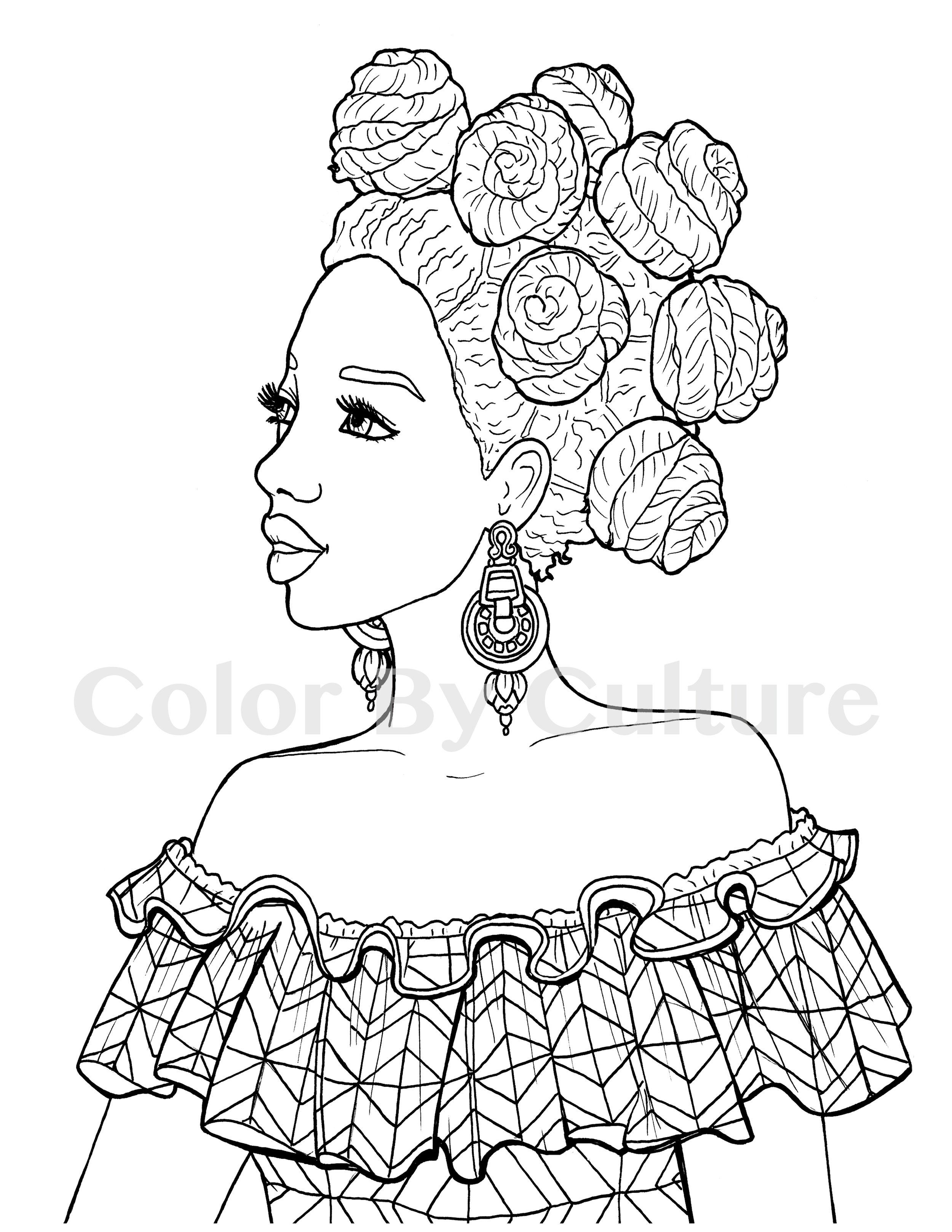 Download Printable Coloring Book - African Fashions — Color By Culture