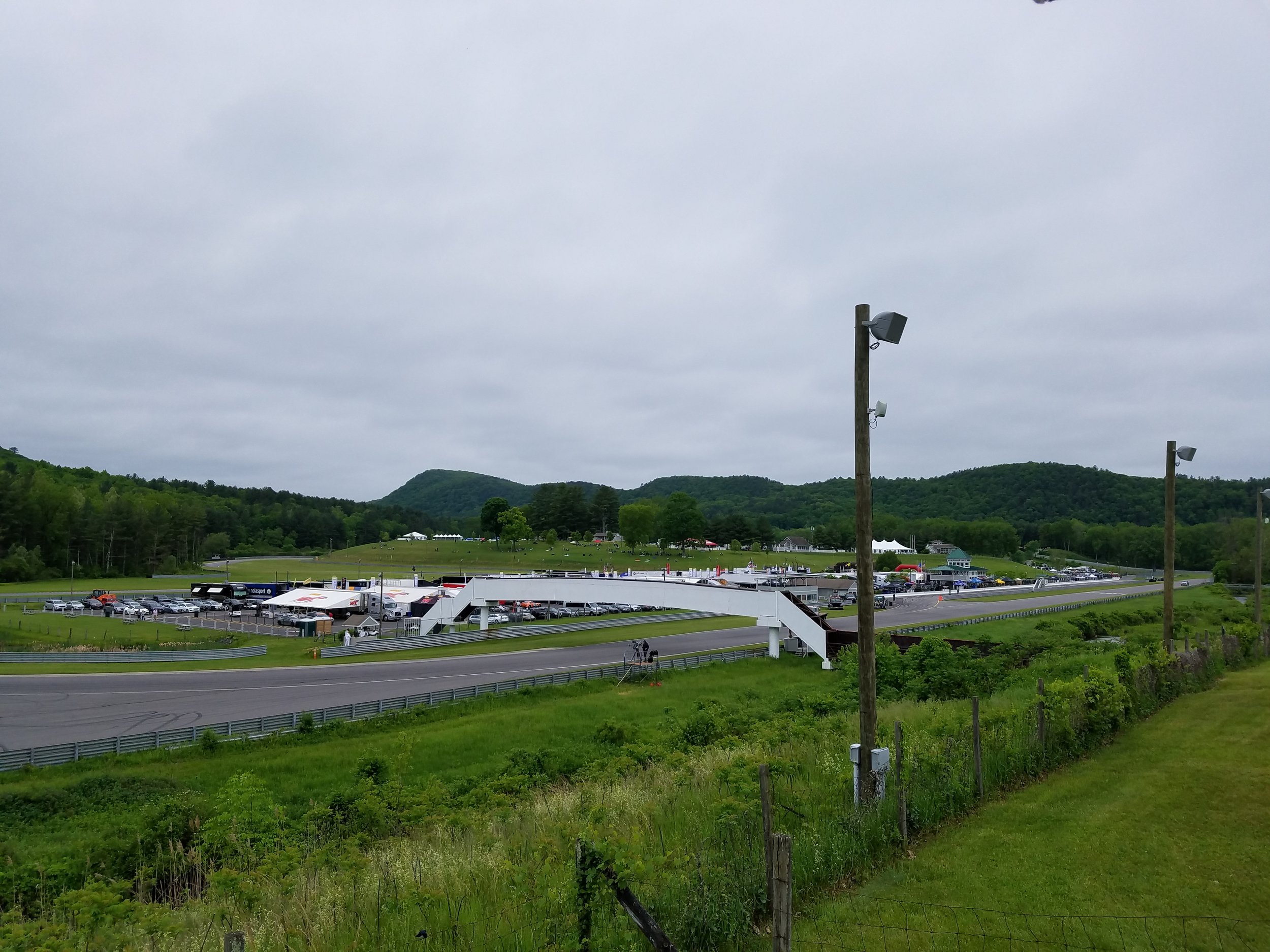 The view from the Lime Rock Driver's Club chalet. 