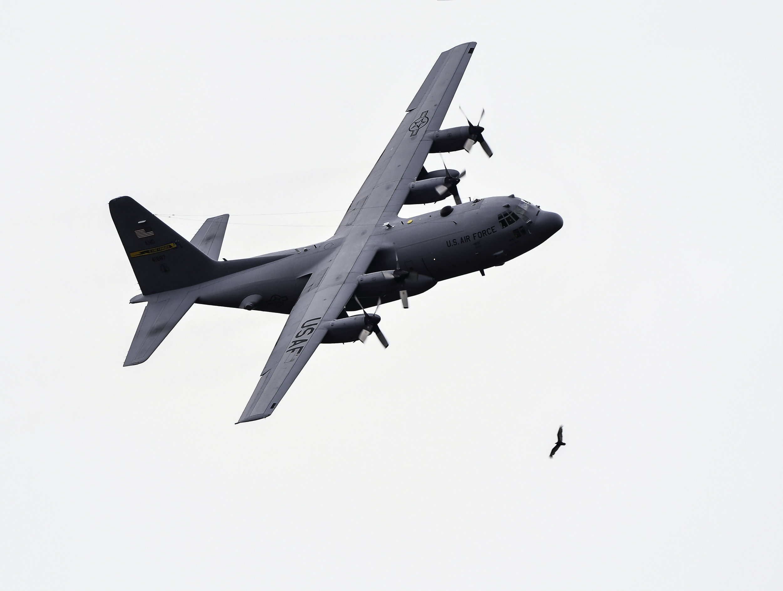  The C-130 flyover that caught all of us by surprise.  