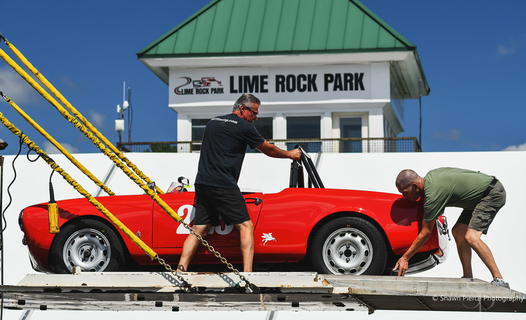 Unloading for Historics weekend