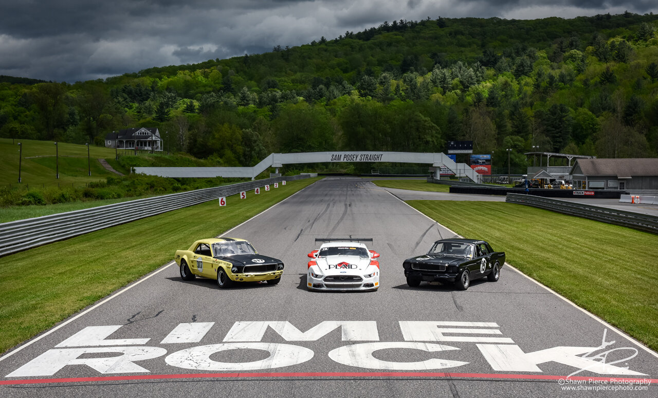  18. The Mustang at 55. A promotional image taken for LIme Rock Park to celebrate the 55th anniversary of the Ford Mustang.  