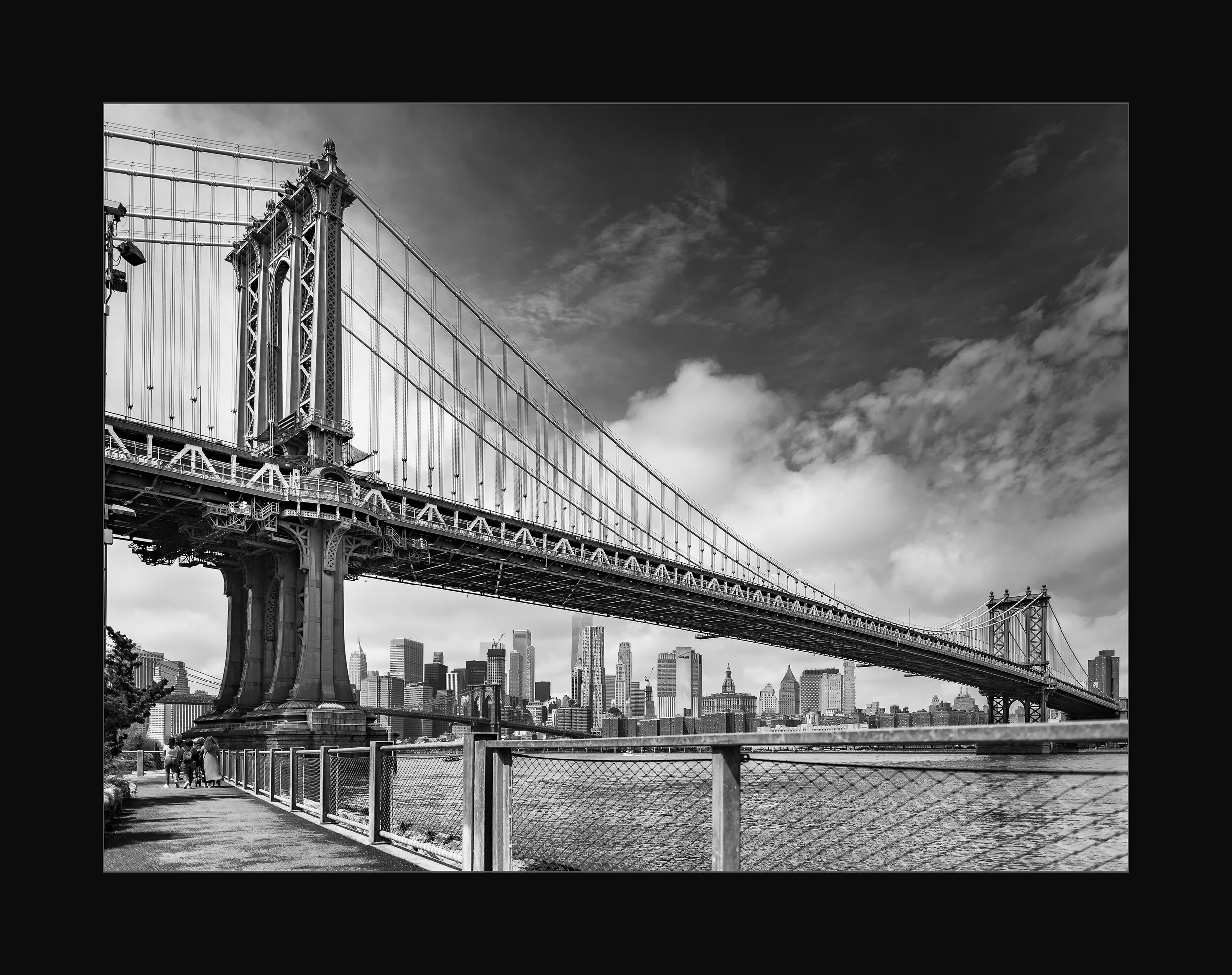 Manhattan Bridge in Black and White