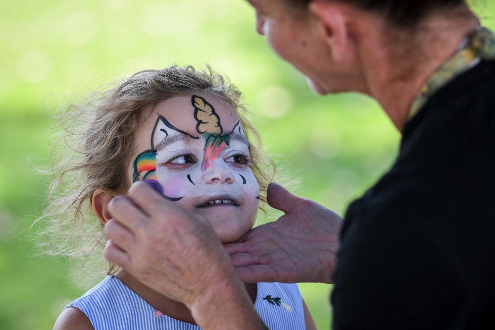  Face painting in the kid zone during IMSA weekend 