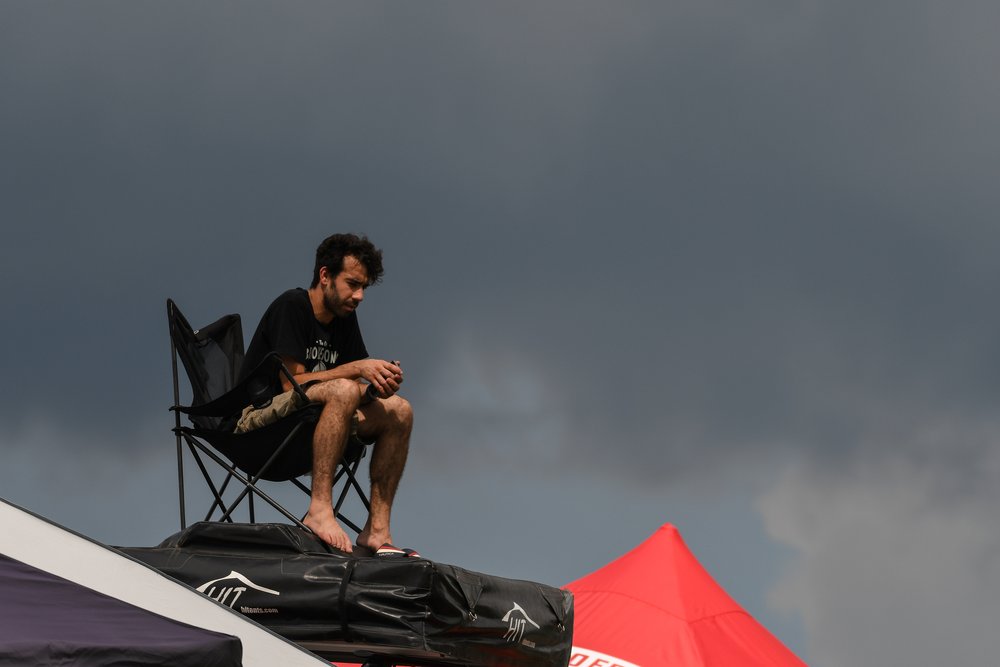  These storm clouds building in the background. were the first indication of what was to come. What came about a half hour later was a lot of rain and persisitent lightning forcing a red flag and an early end to the race.  