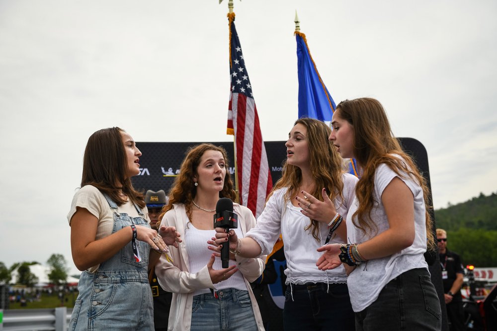 The KC Sisters singing the national anthem