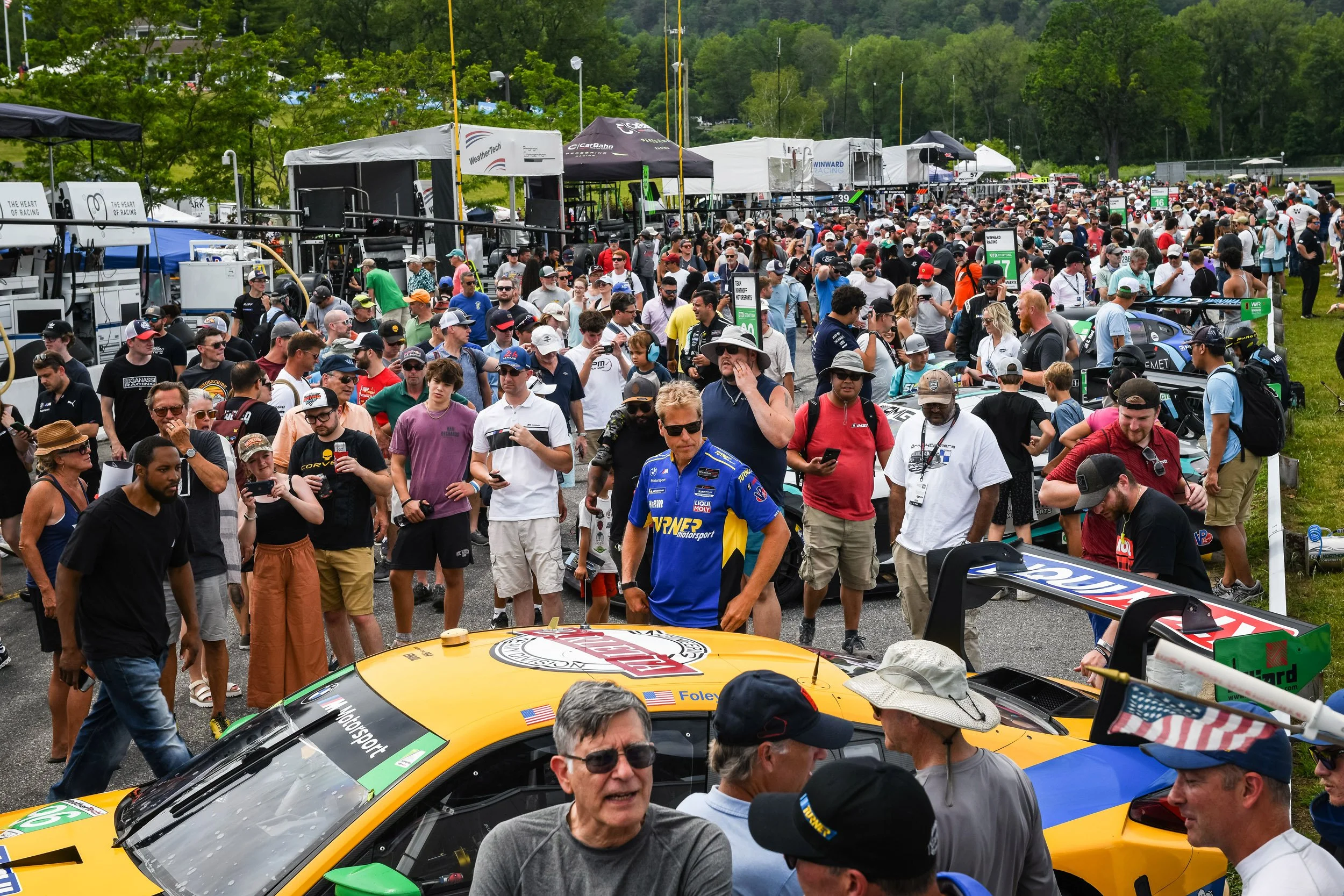 IMSA fan walks are always a crowded event. 