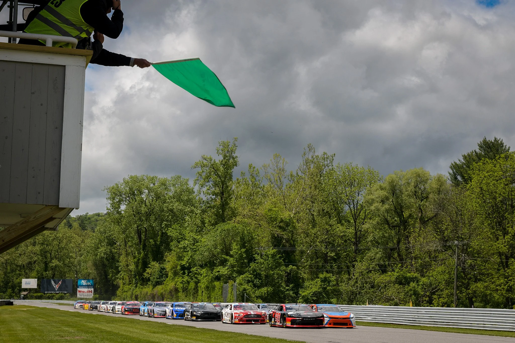  Green flag for the start of the TA2 race on Saturday afternoon.  