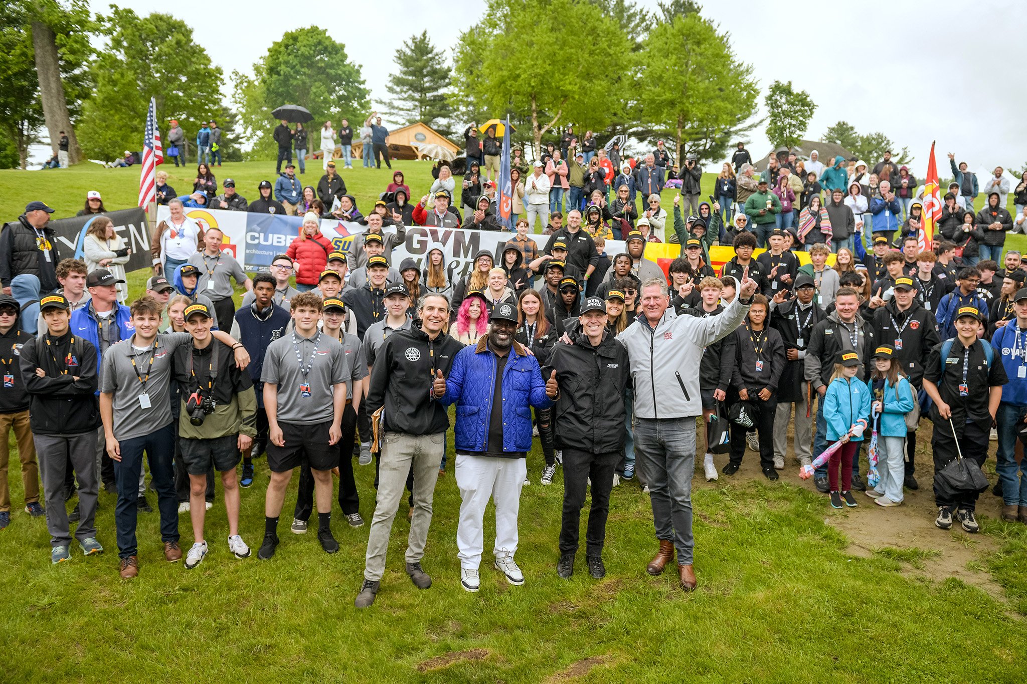  The students and organizers of the Winners Circle Project, before the annual awards are announced. The Winners Circle Project inspires “fresh, young, innovative minds through STEAM programs embedded in the exciting world of car racing.”  