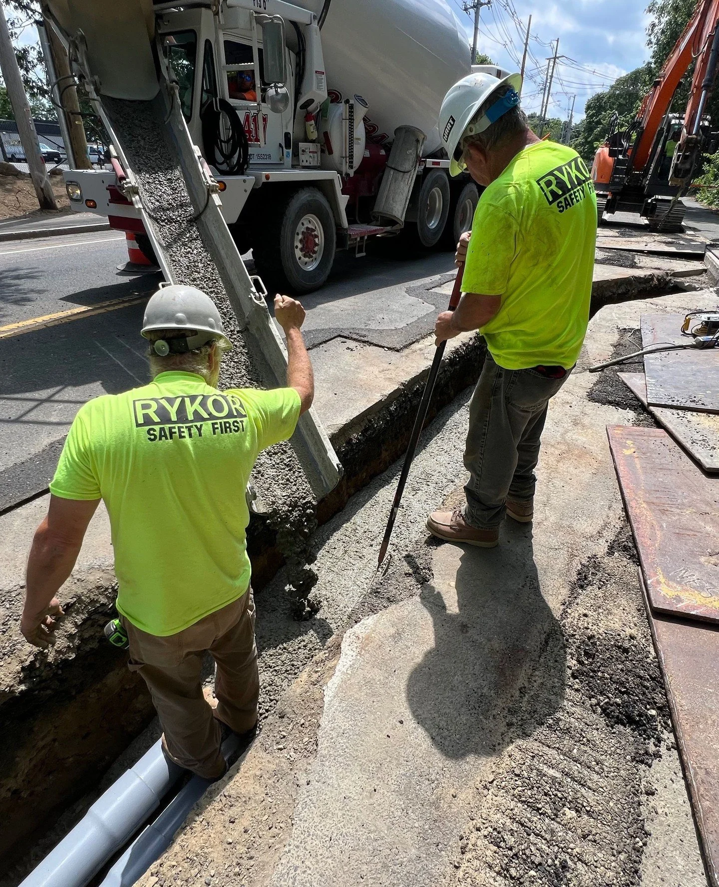 Hands on, boots in, and focus sharp 👷&zwj;♂️ Our crews are encasing an electrical duct bank in concrete for safety at the substation project. Teamwork and precision turn every project into lasting infrastructure.⁠
⁠
#rykor #safetyfirst #builtbycrew 