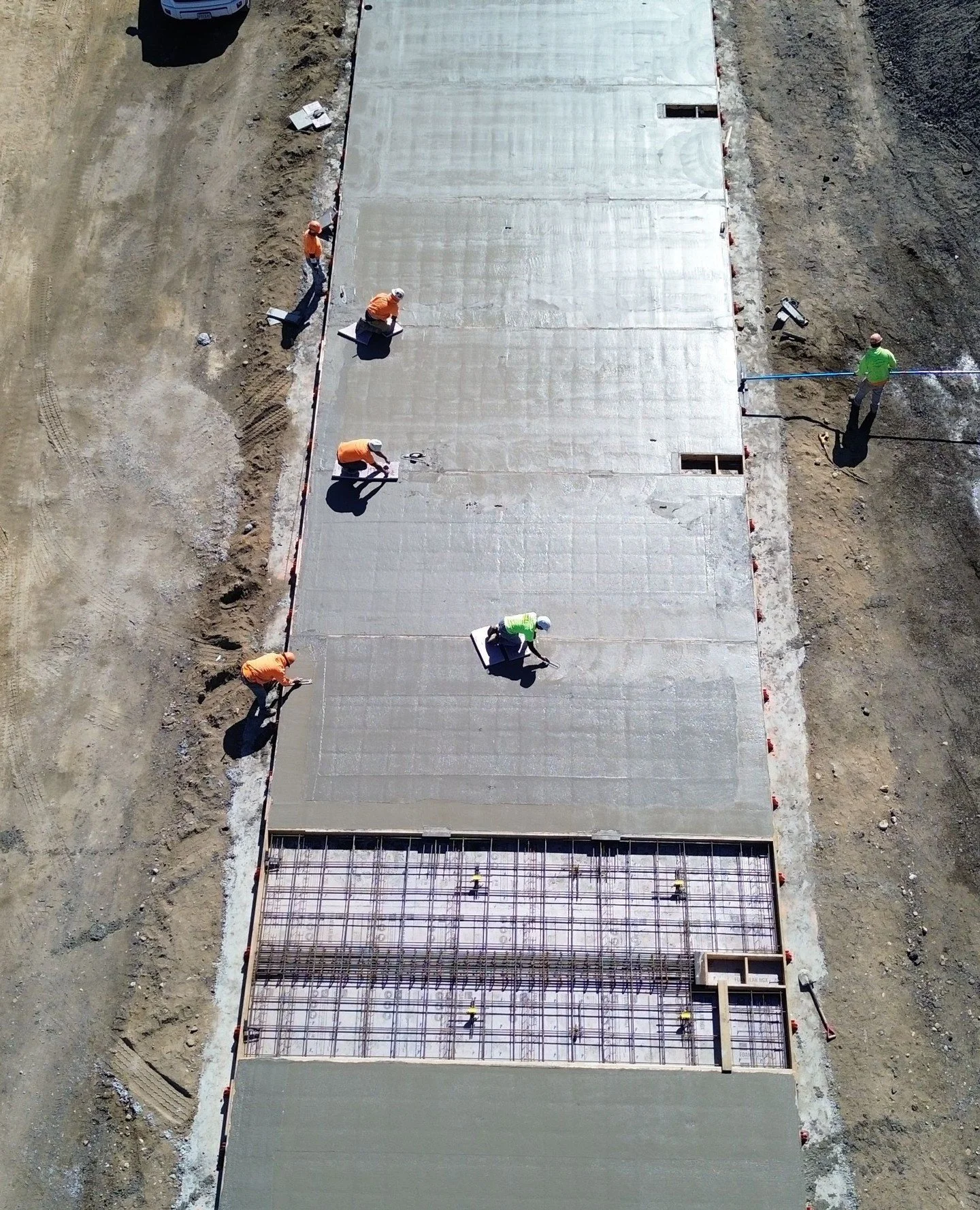 Leveling, floating, and finishing,  the details that turn a pour into a foundation built to last. ⚙️🛠️⁠
⁠
⁠
#rykor #concrete #construction