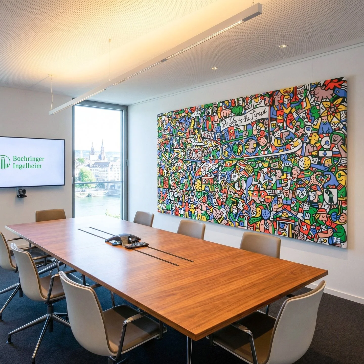 Im Januar 2026 durfte ich mit &uuml;ber 100 Mitarbeitenden von Boehringer Ingelheim ein besonderes Kunstprojekt umsetzen. 🎨 32 von mir konzipierte Motive wurden in Teams gestaltet &ndash; von Unternehmenskultur bis Produktwelt.
&ndash; 32 Teile &nda