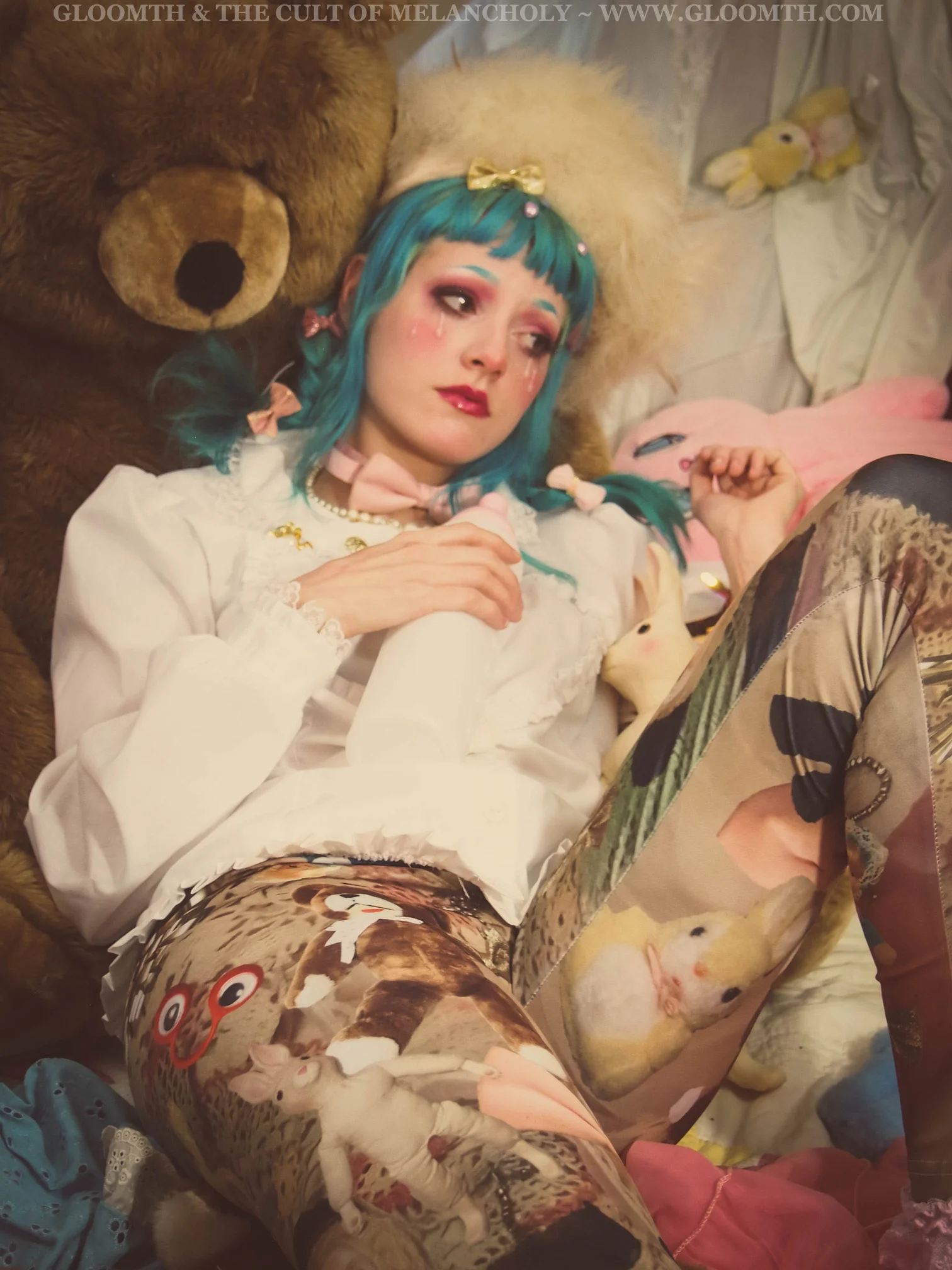 vintage toys and dolls print leggings or tights plus size