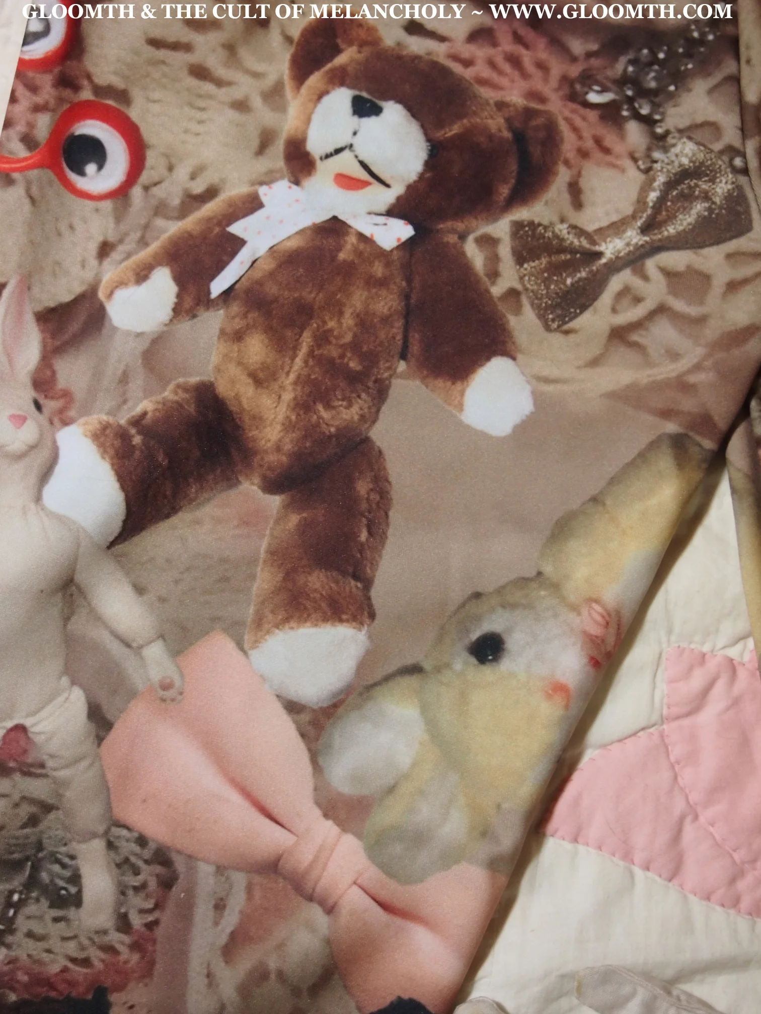 vintage toys print fabric