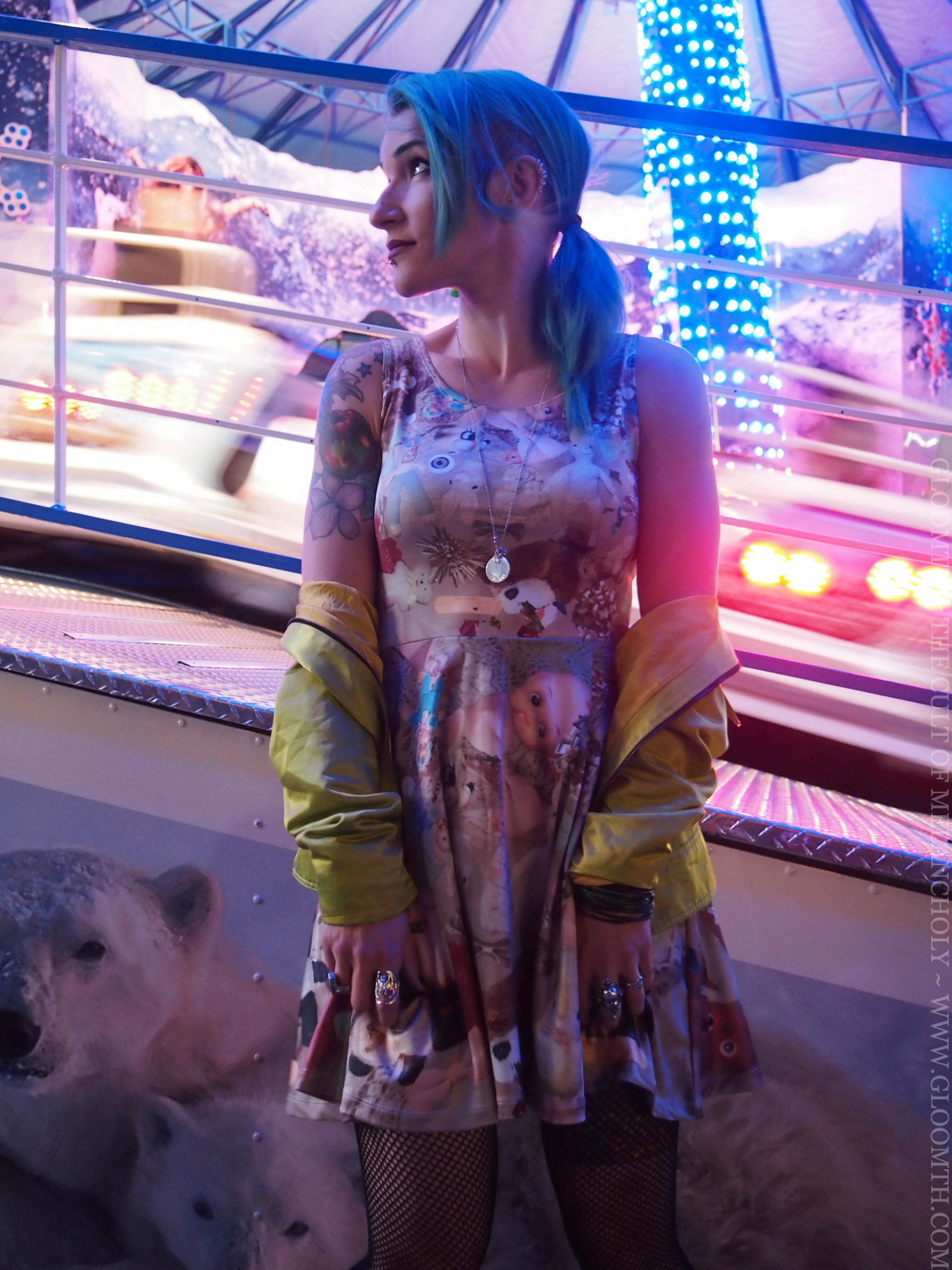 vintage-toys-print-skater-dress