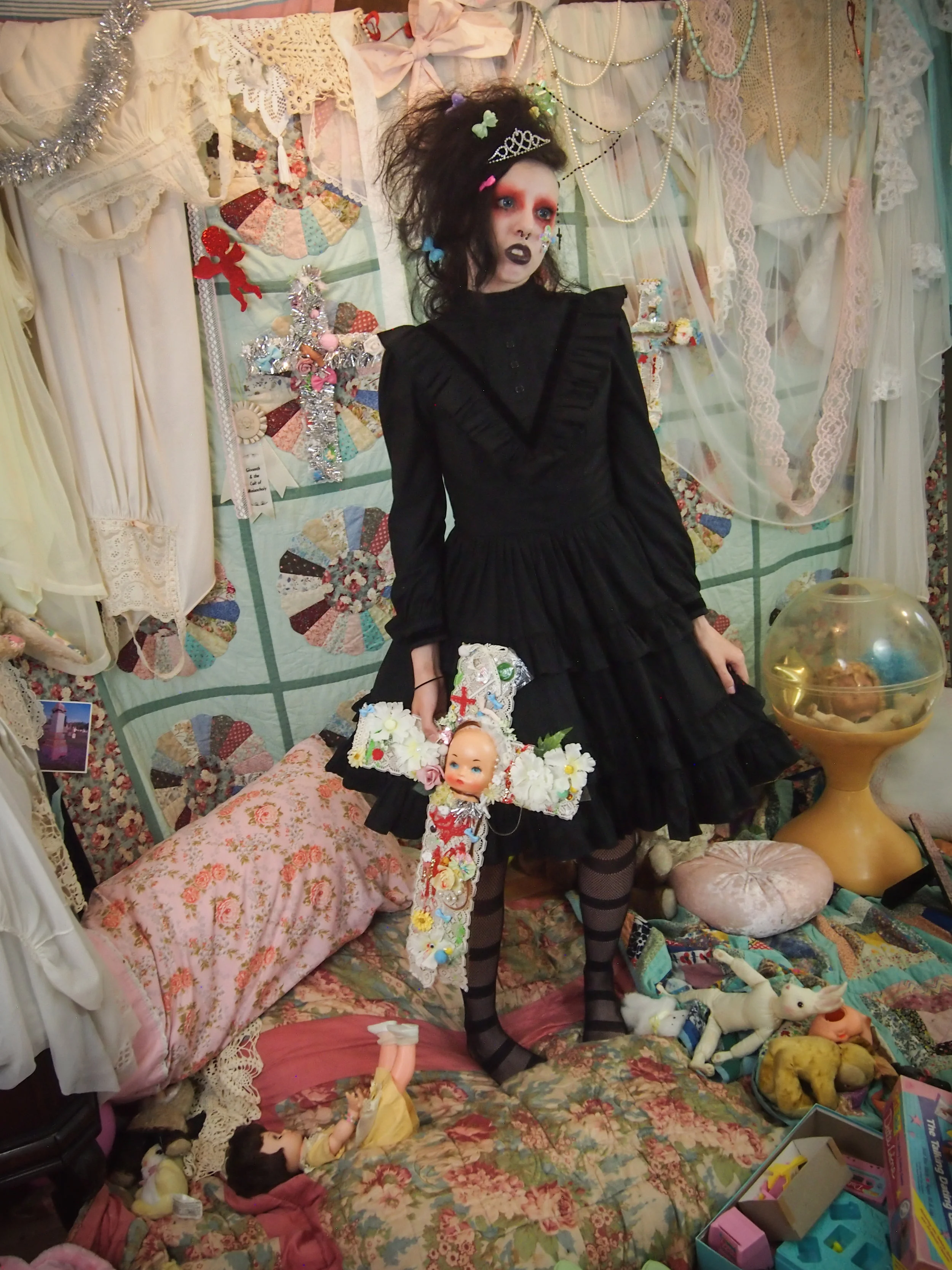 doll crucifix by taeden hall art
