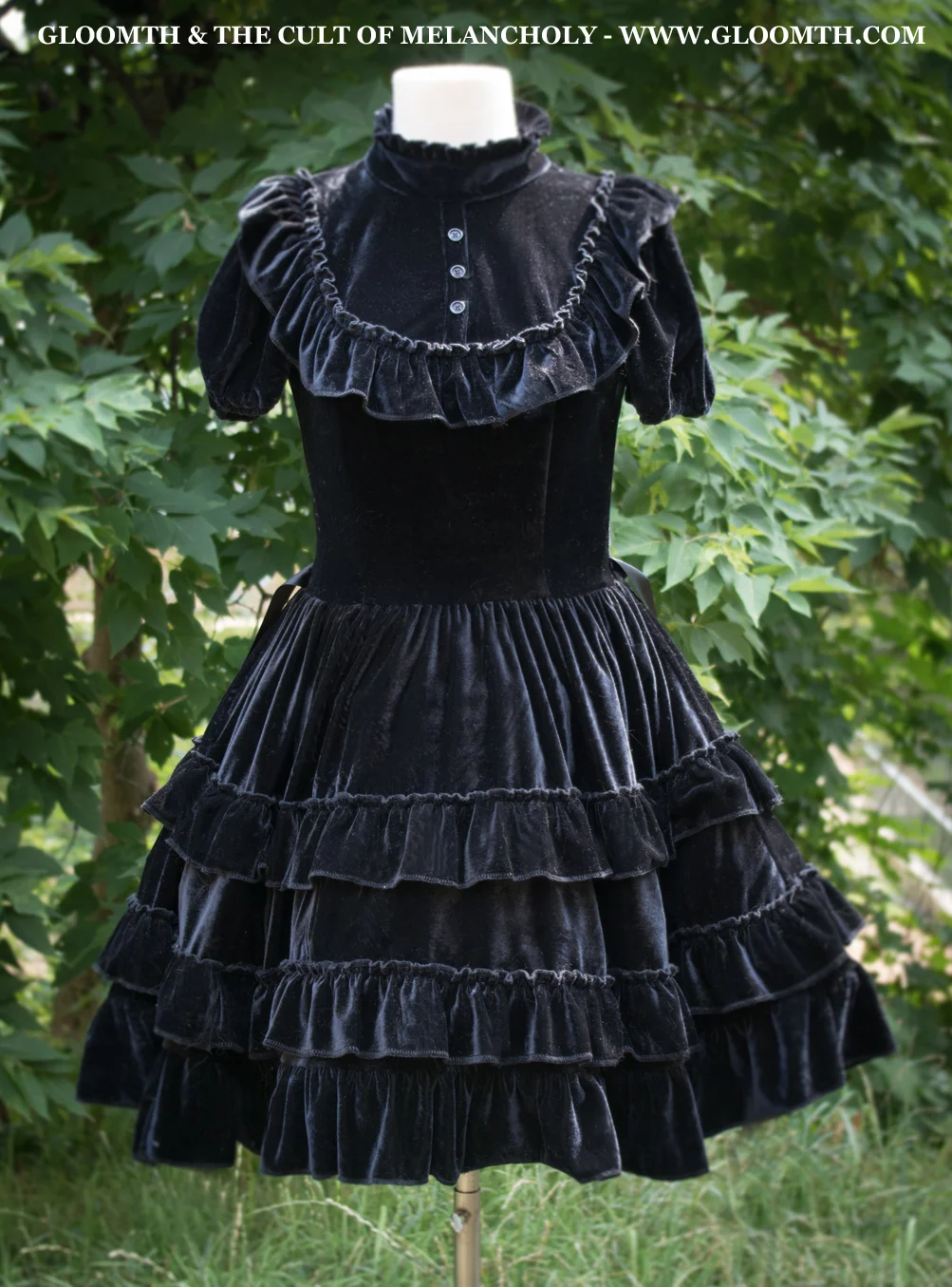 black velvet gothic tea party dress plus size outfit