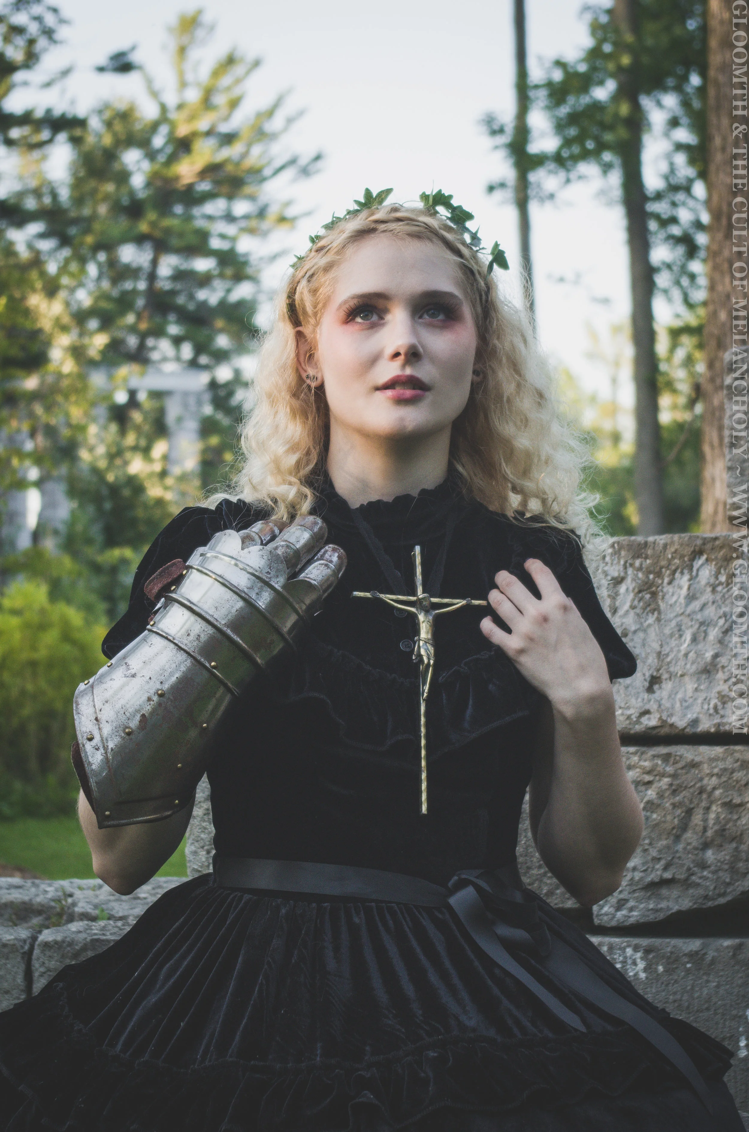 joan of arc outfit black velvet gothic dress