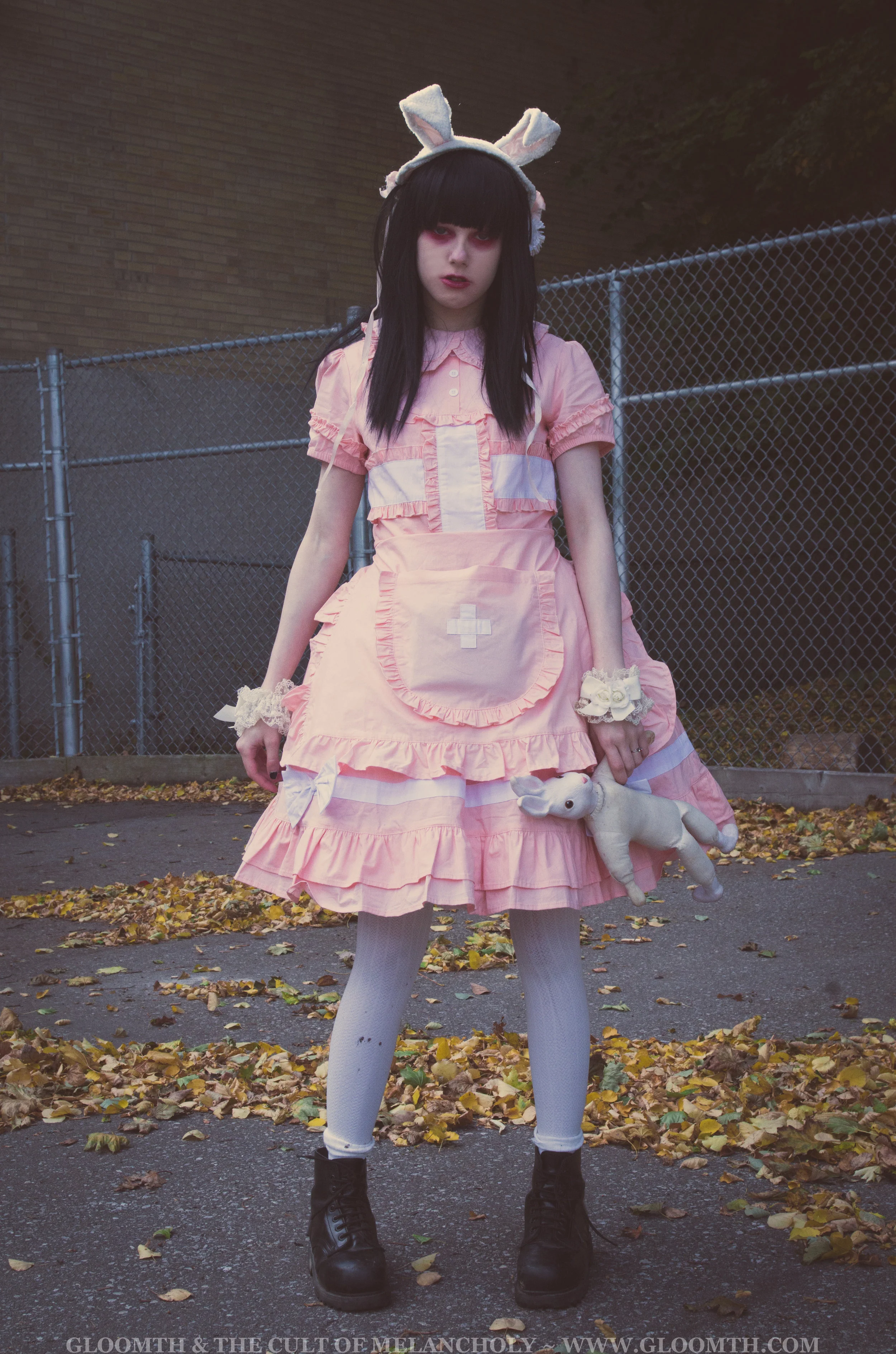creepy doll bunnyears outfit