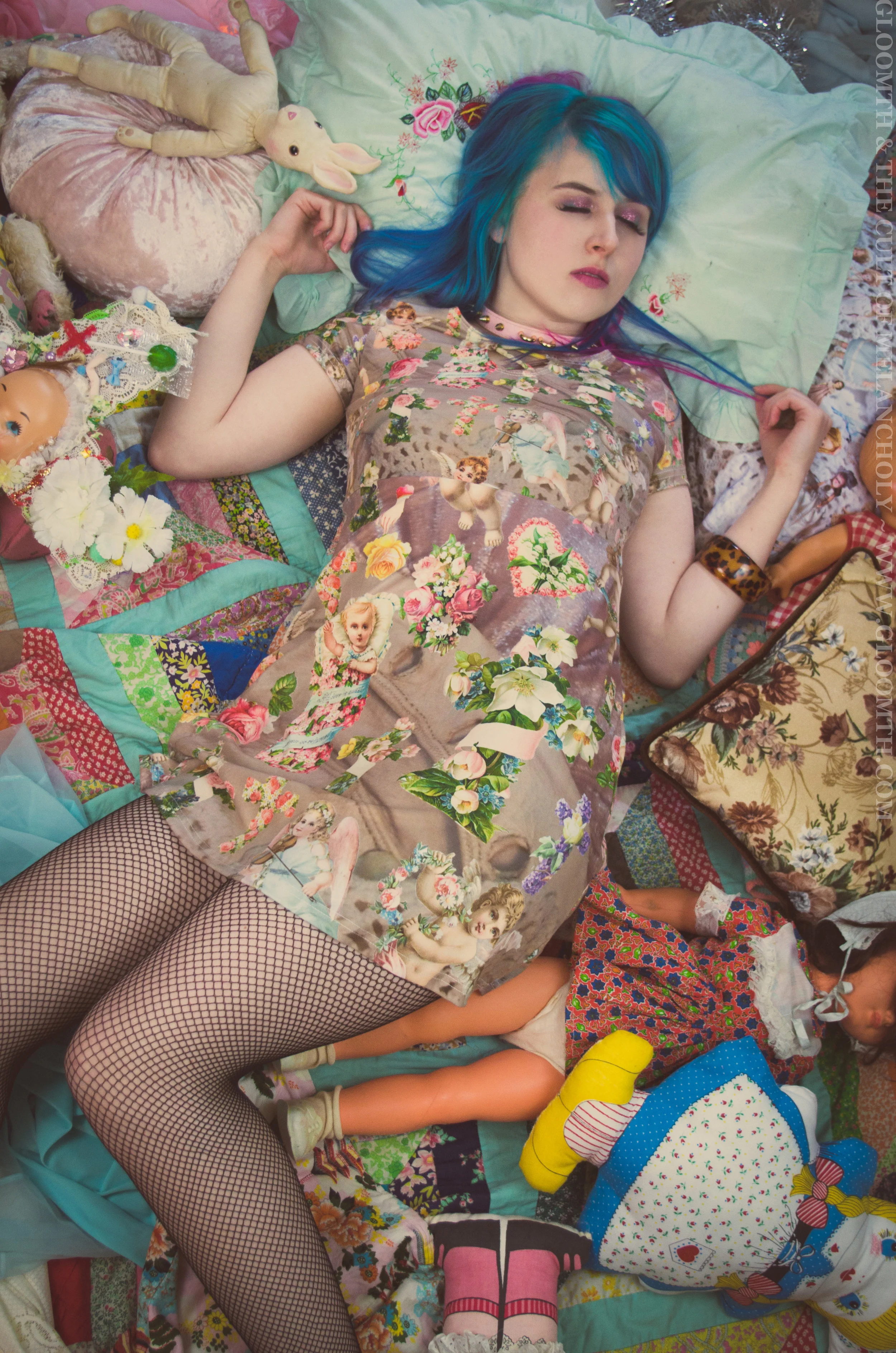 cherubs-crosses-print-grunge-dress