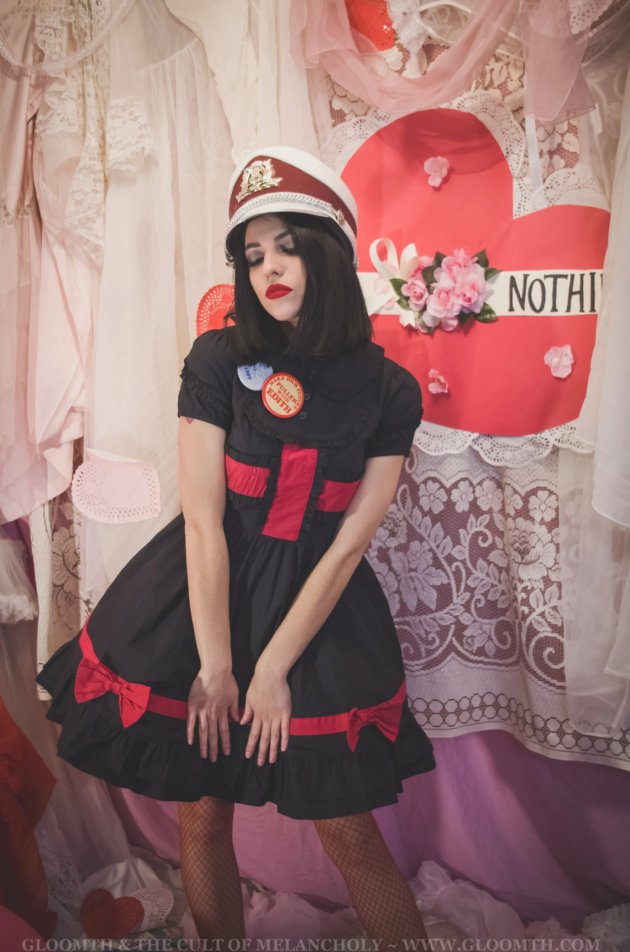 red and black goth nurse outfit plus size