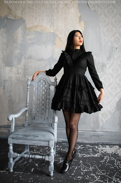 Plus Size Black Victorian Dress Victorian Mourning Dress — Gloomth