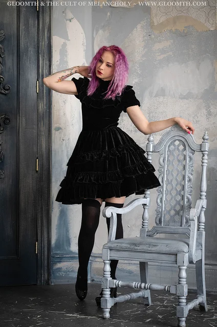 gothic tea party dress Gothic Lolita Tea Party Dress Long Sleeve Overcoat Lolita Dress