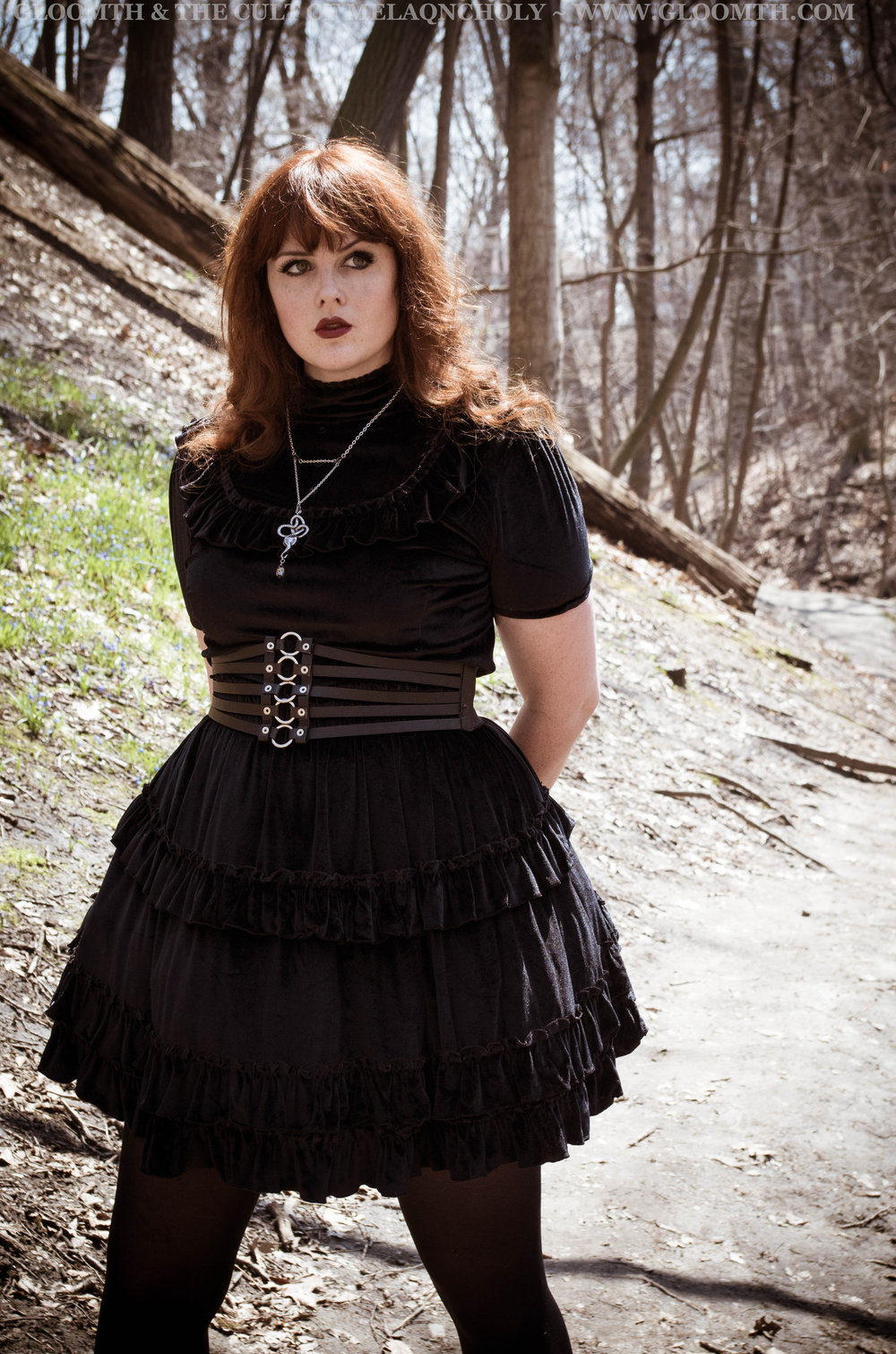 October Black Velvet Gothic Lolita Dress — Gloomth