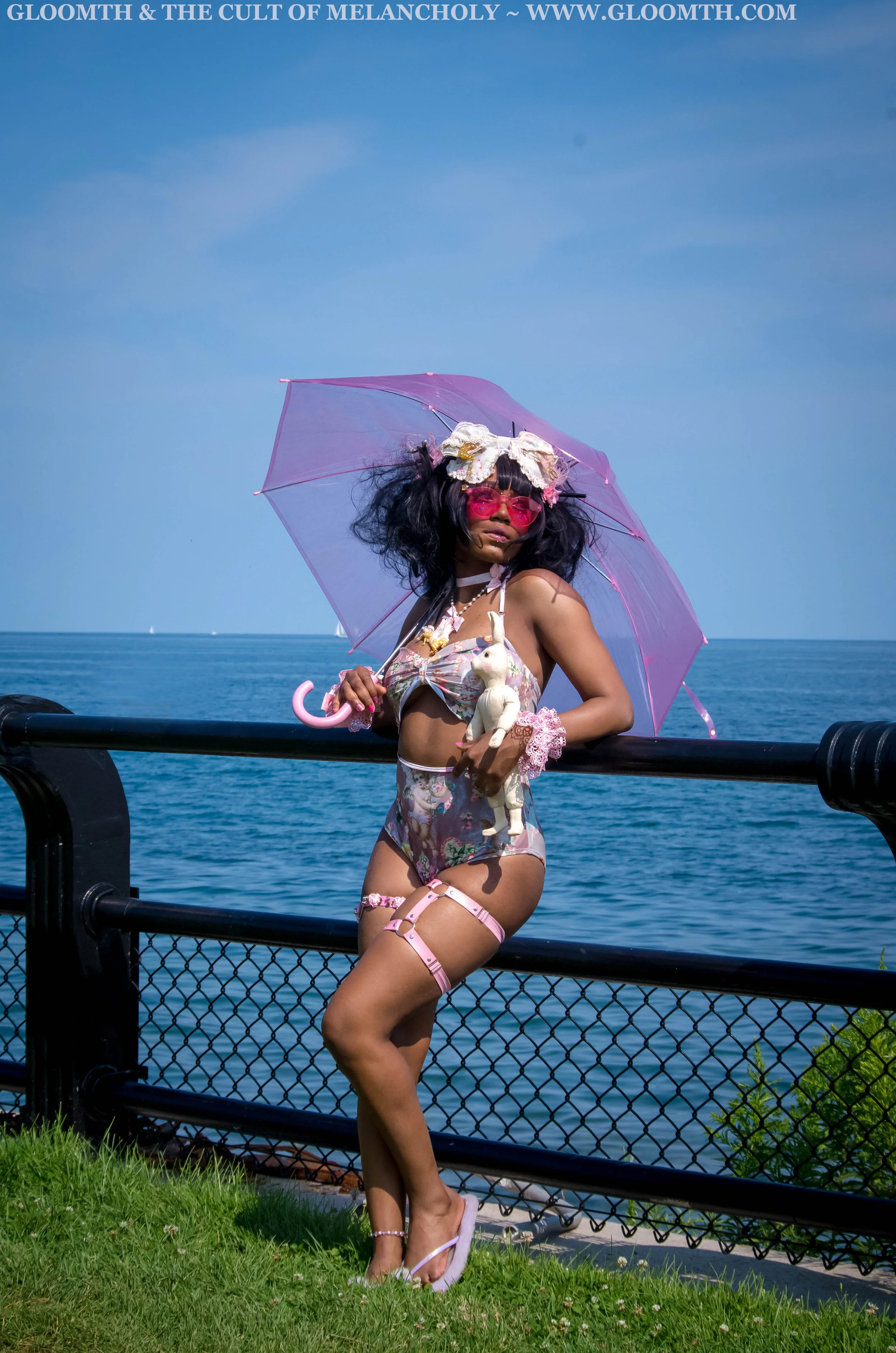 angel print swimsuit
