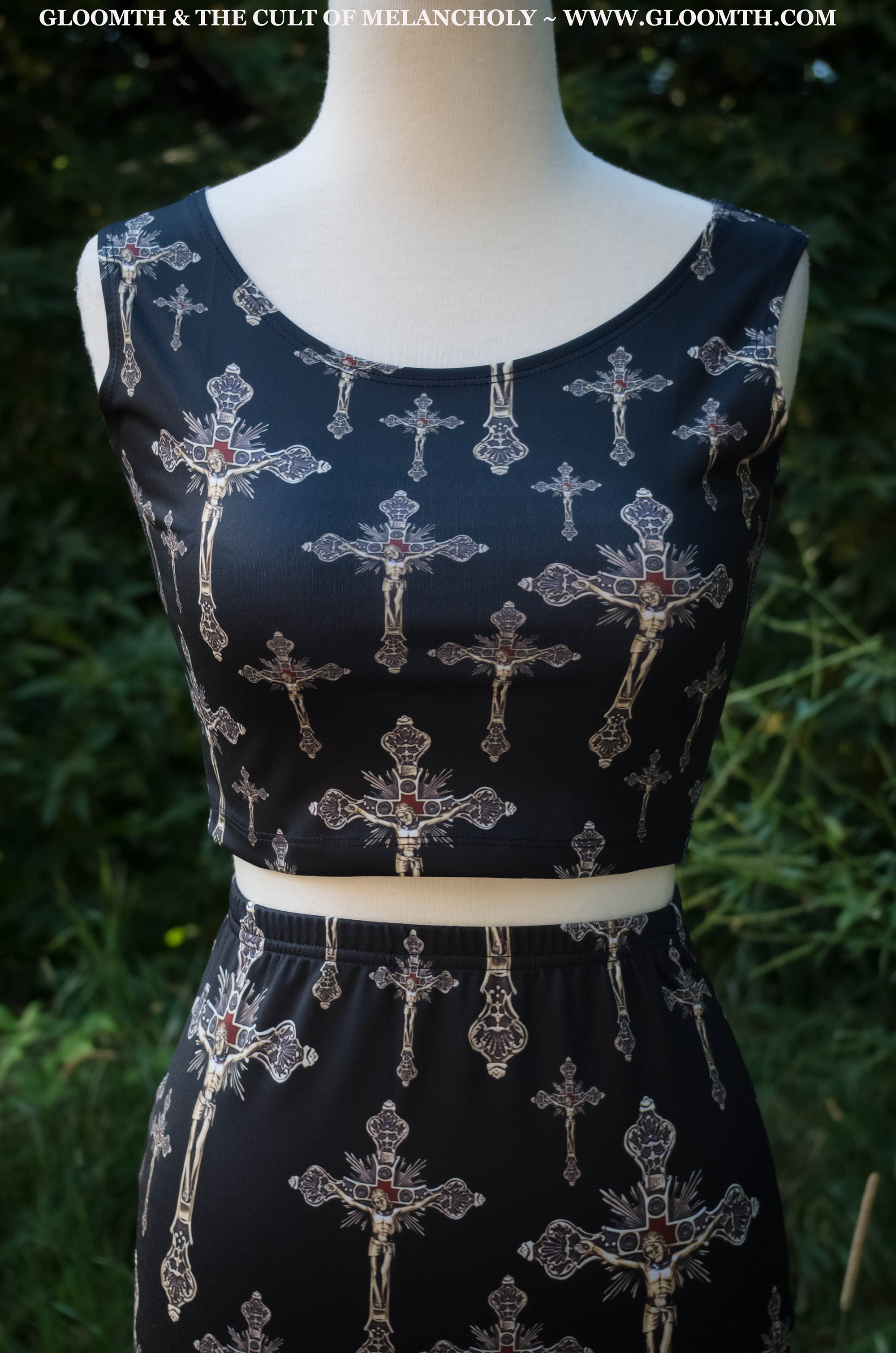 gothic crucifix print coord
