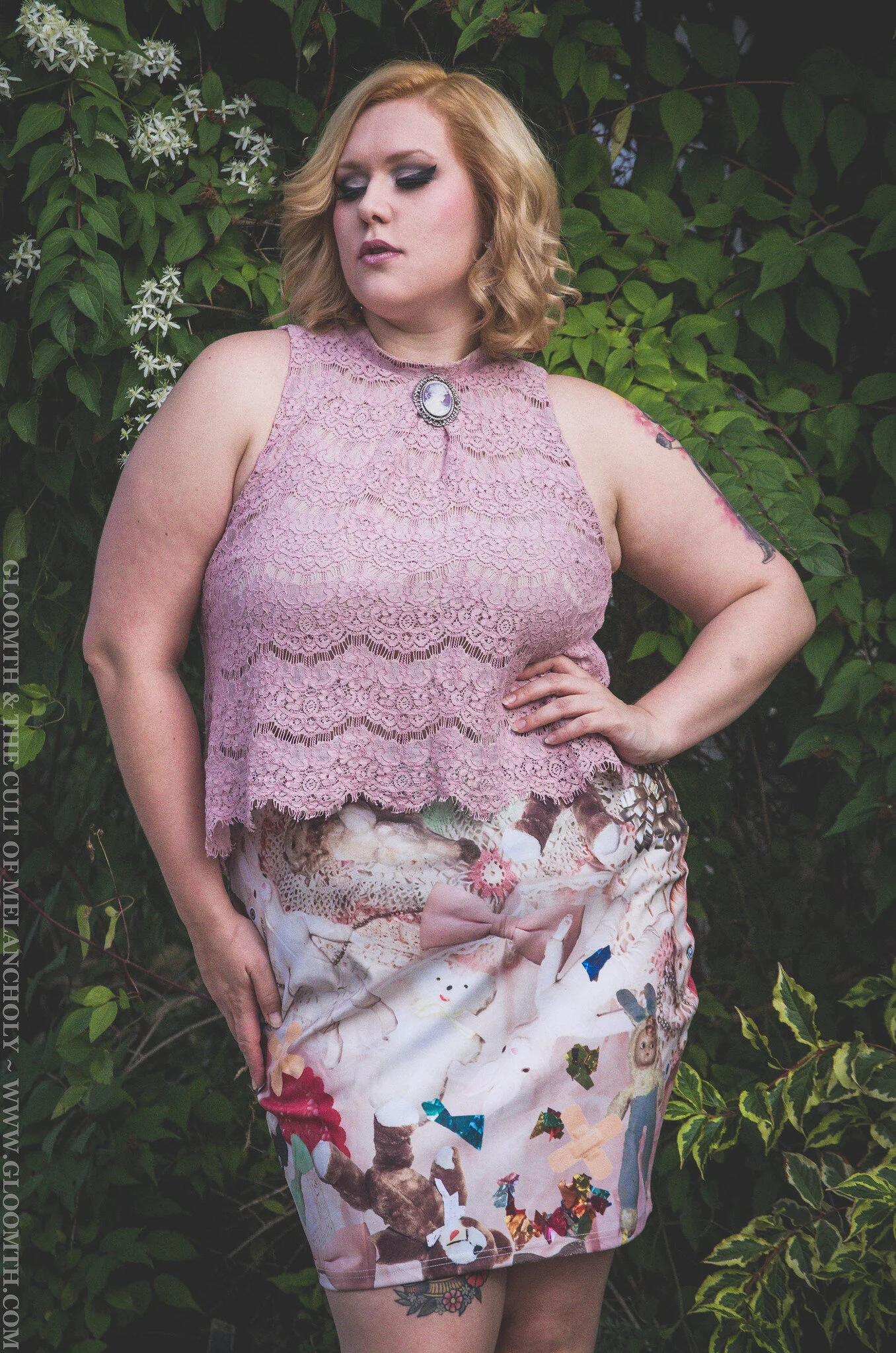 plus size toy print skirt