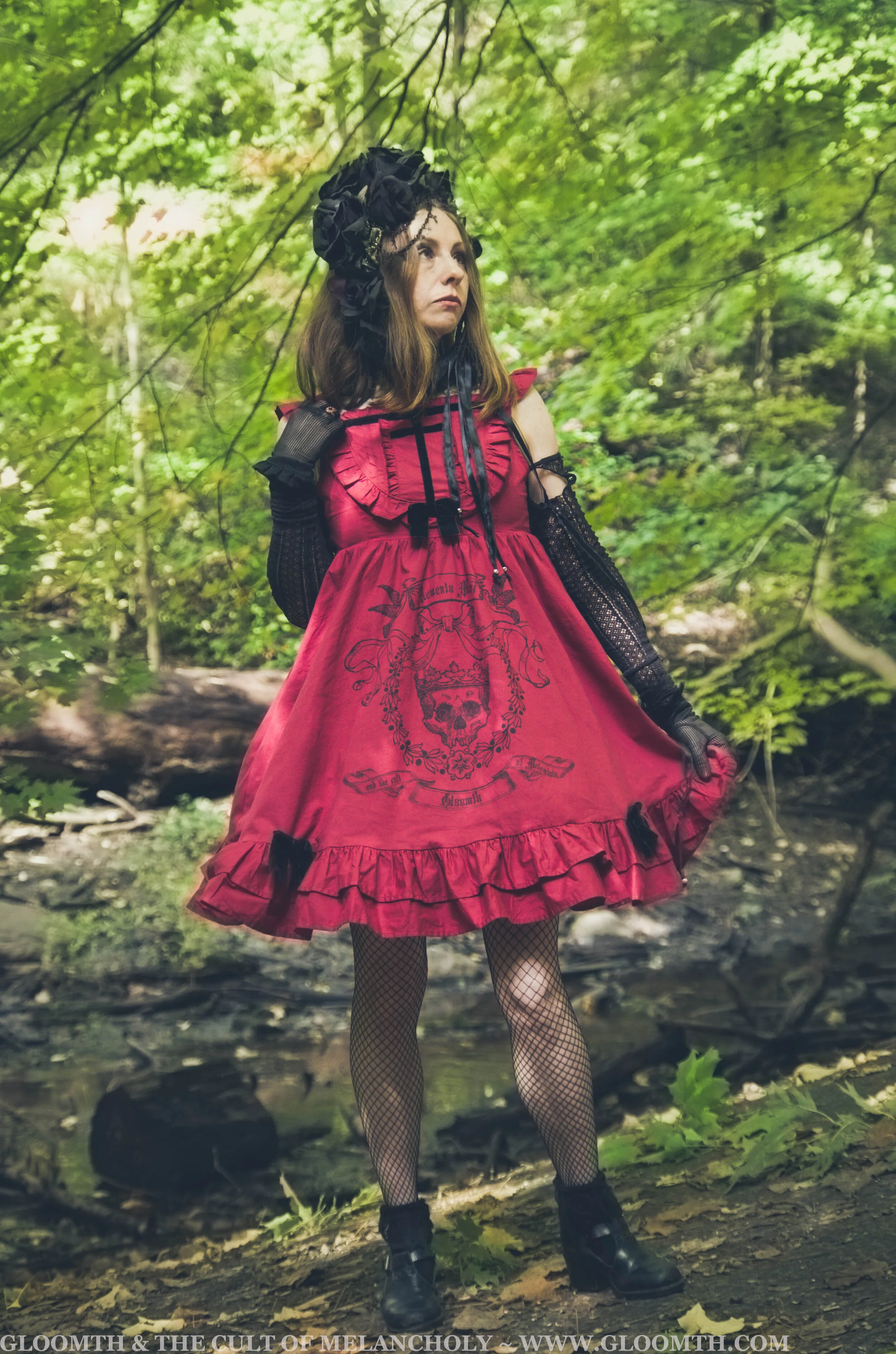 blood red gothic dress