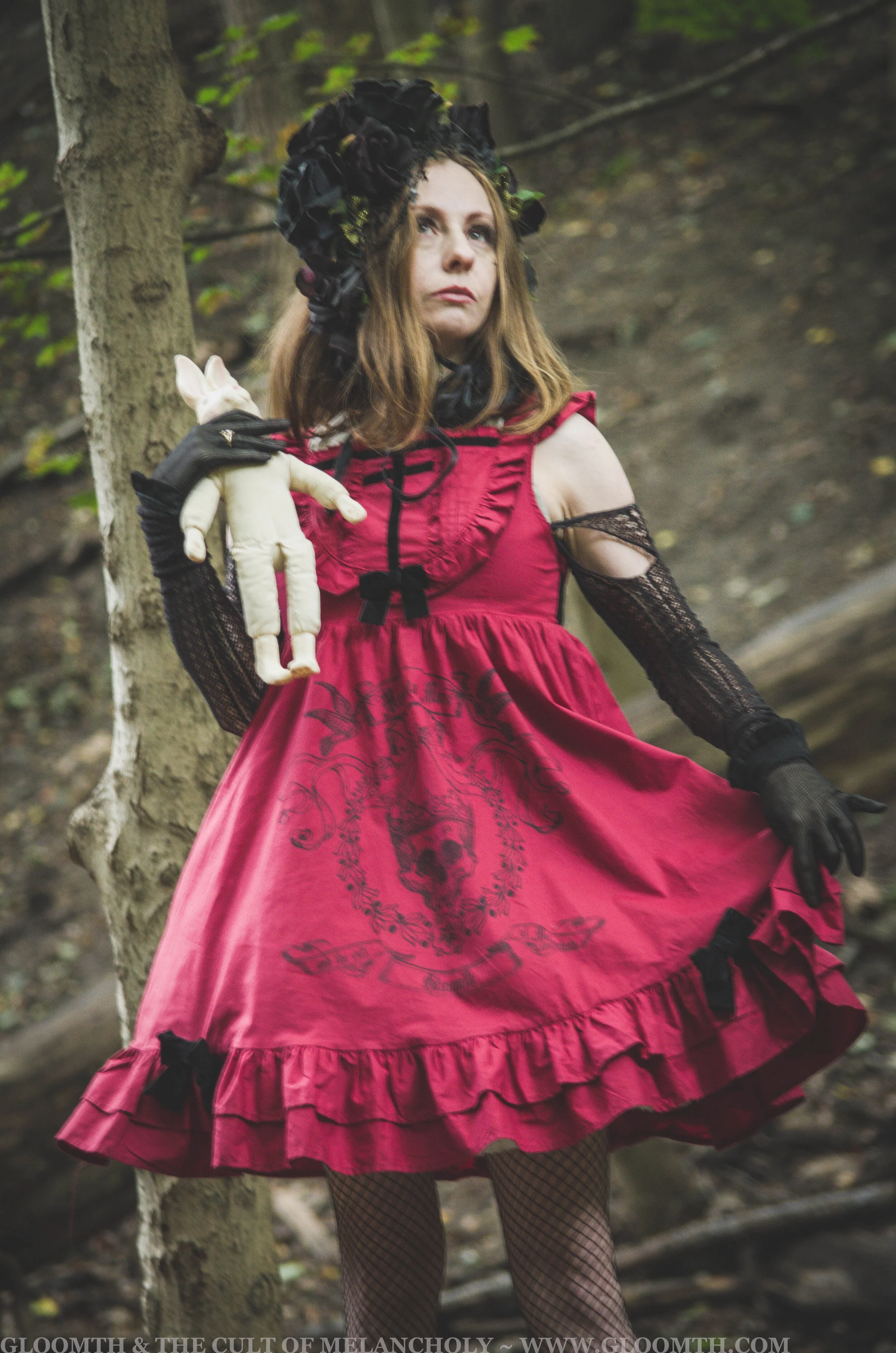 red gothic lolita jumperskirt