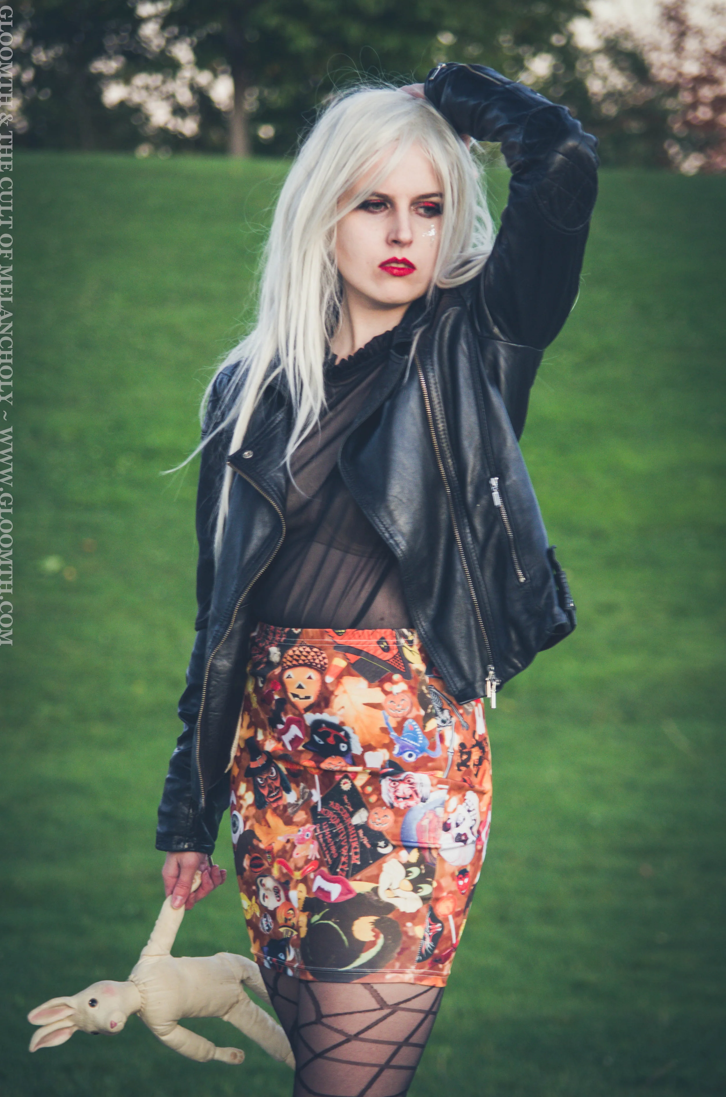 halloween print skirt