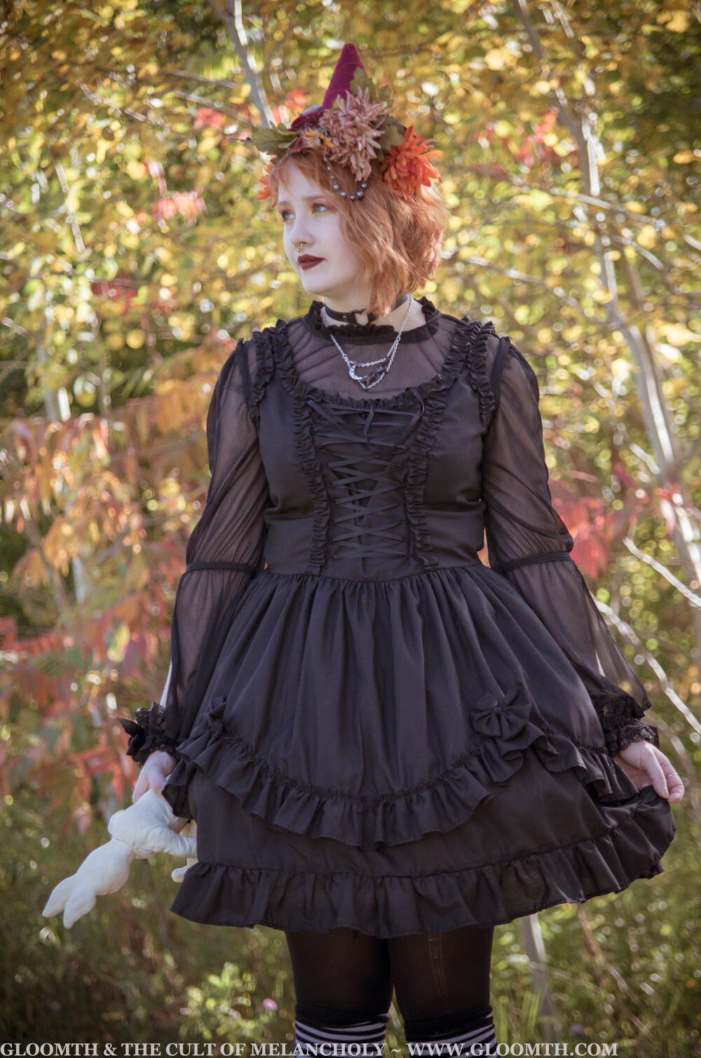Schandalig slim Huiskamer Valance Gothic Teaparty Dress — Gloomth