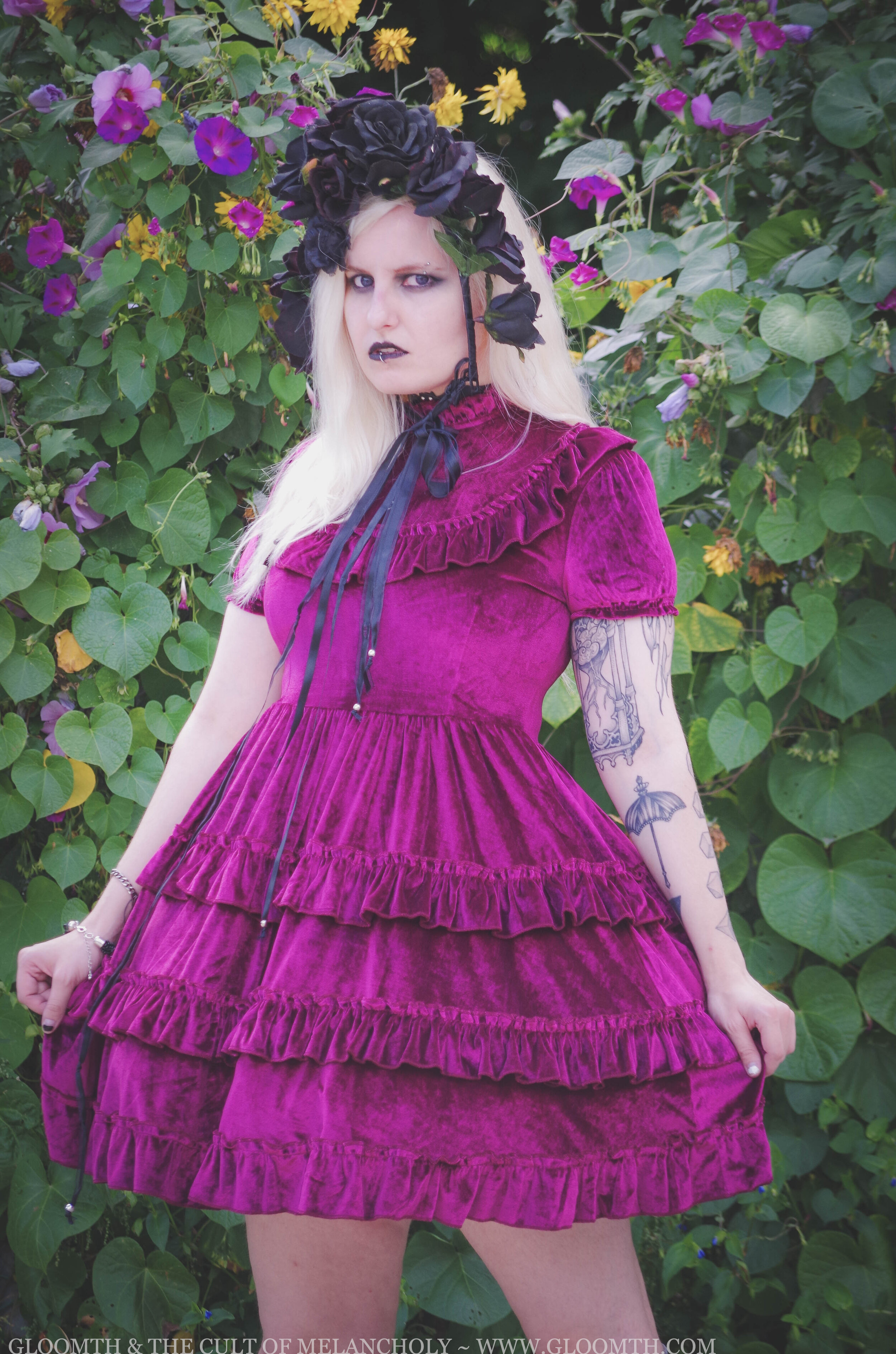 Secret Garden Purple Velvet Gothic 