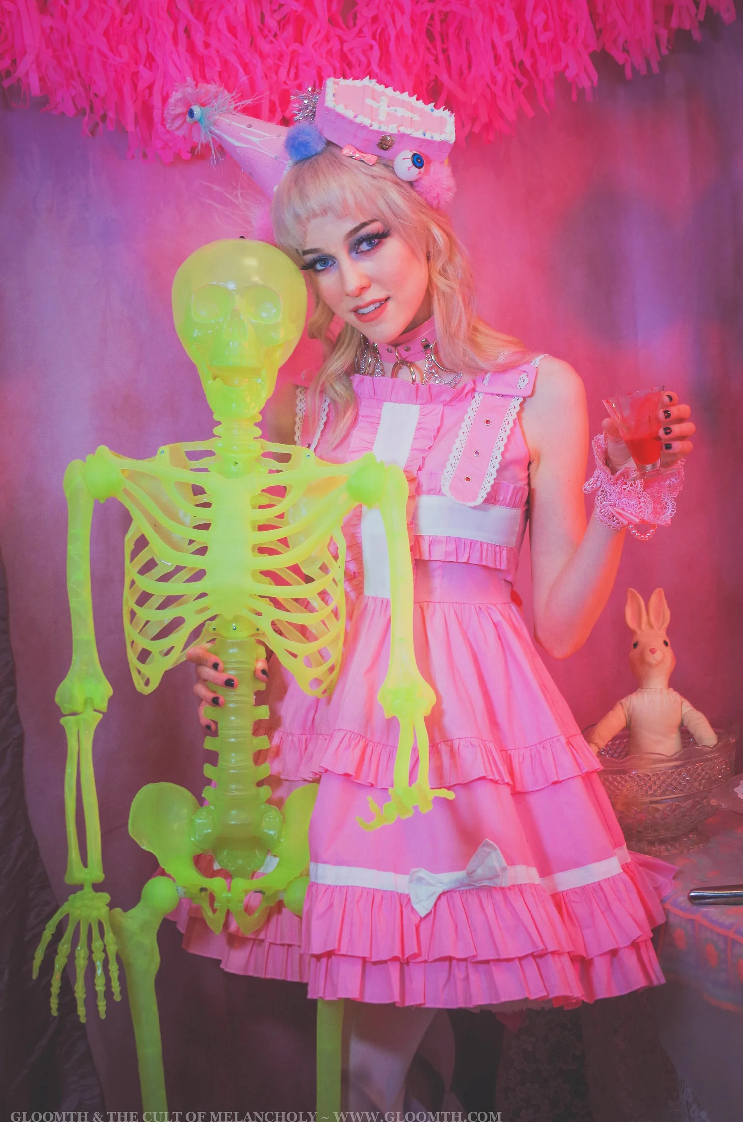 pink dress with skulls Pink Skull Dress