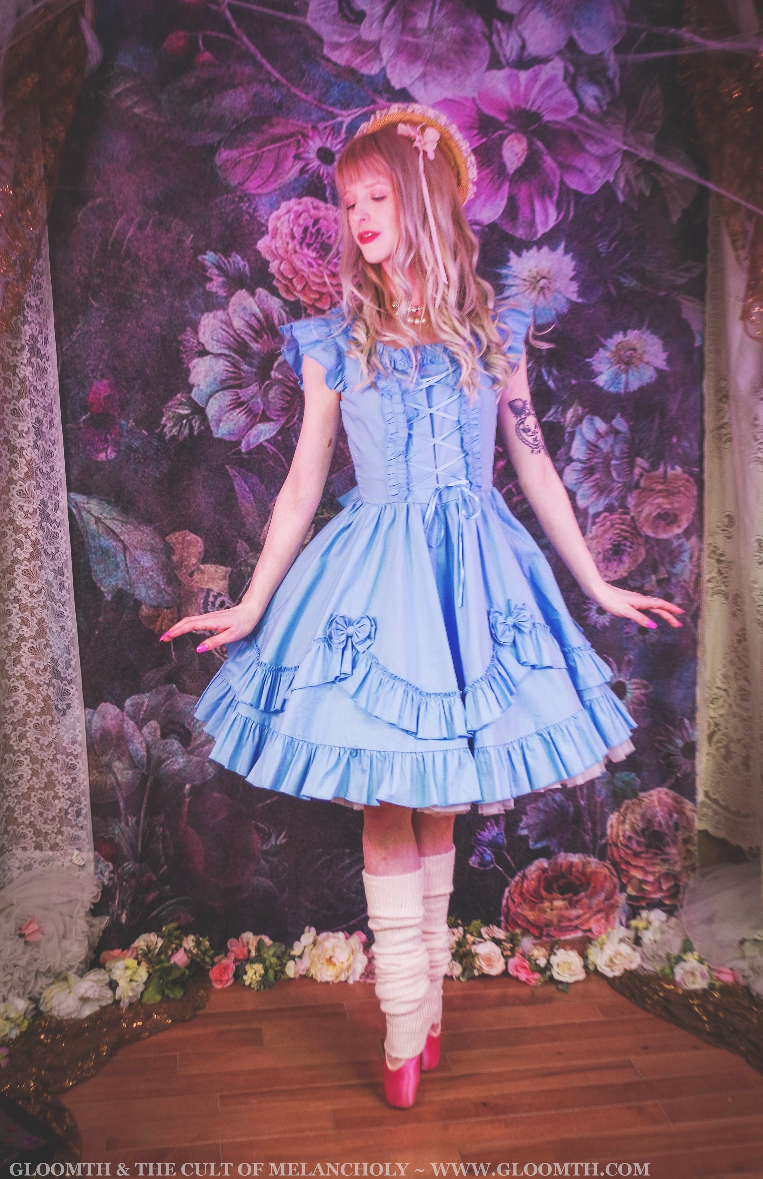 Alice Pool of Tears Corset Tea Party Dress — Gloomth