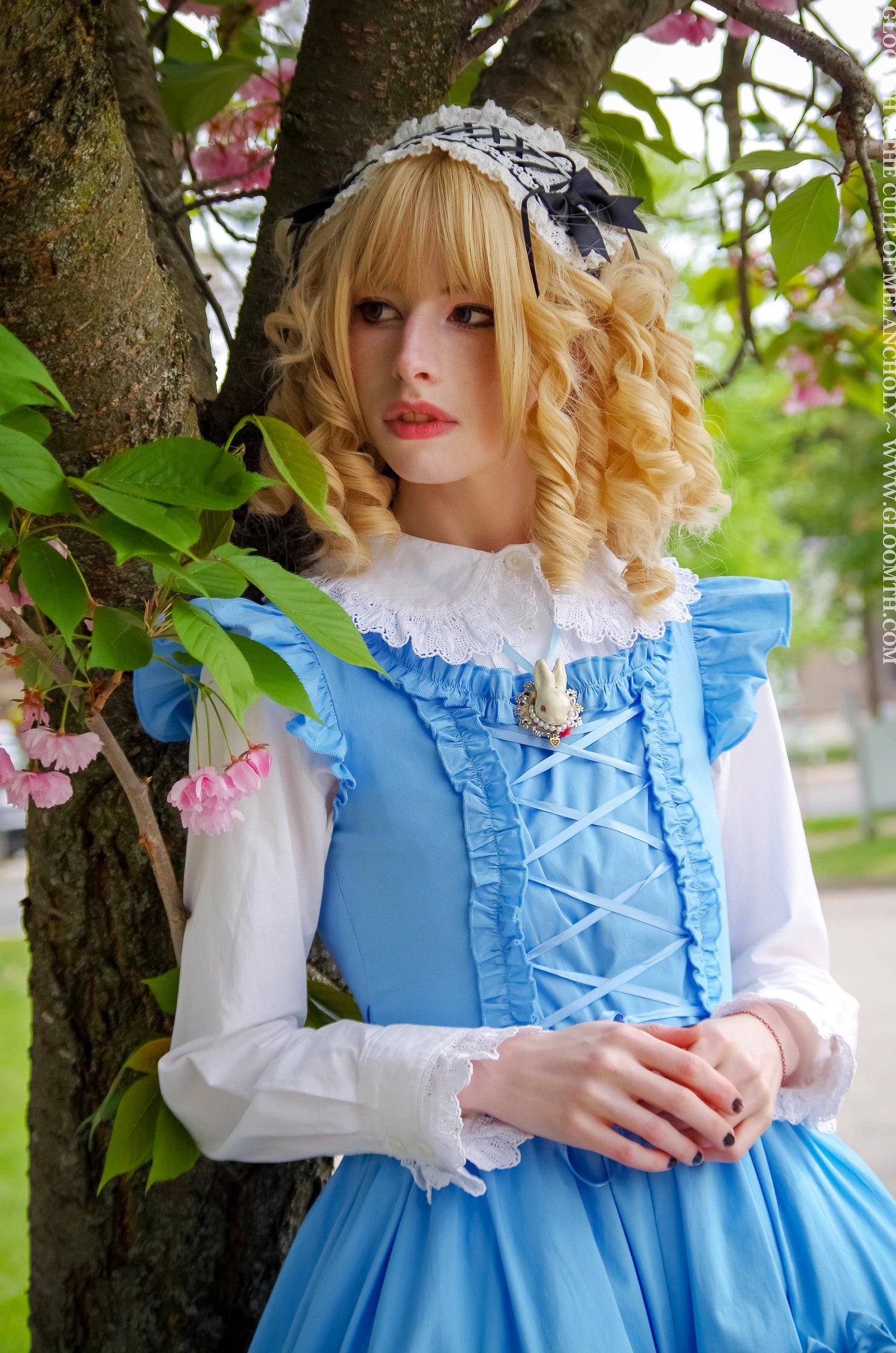 alice tea party dress Alice in Wonderland Girls Dress - Girls Alice Tea Party Ruffle Sleeves Dress - Blue Alice Dress - Little Girls Alice Dress