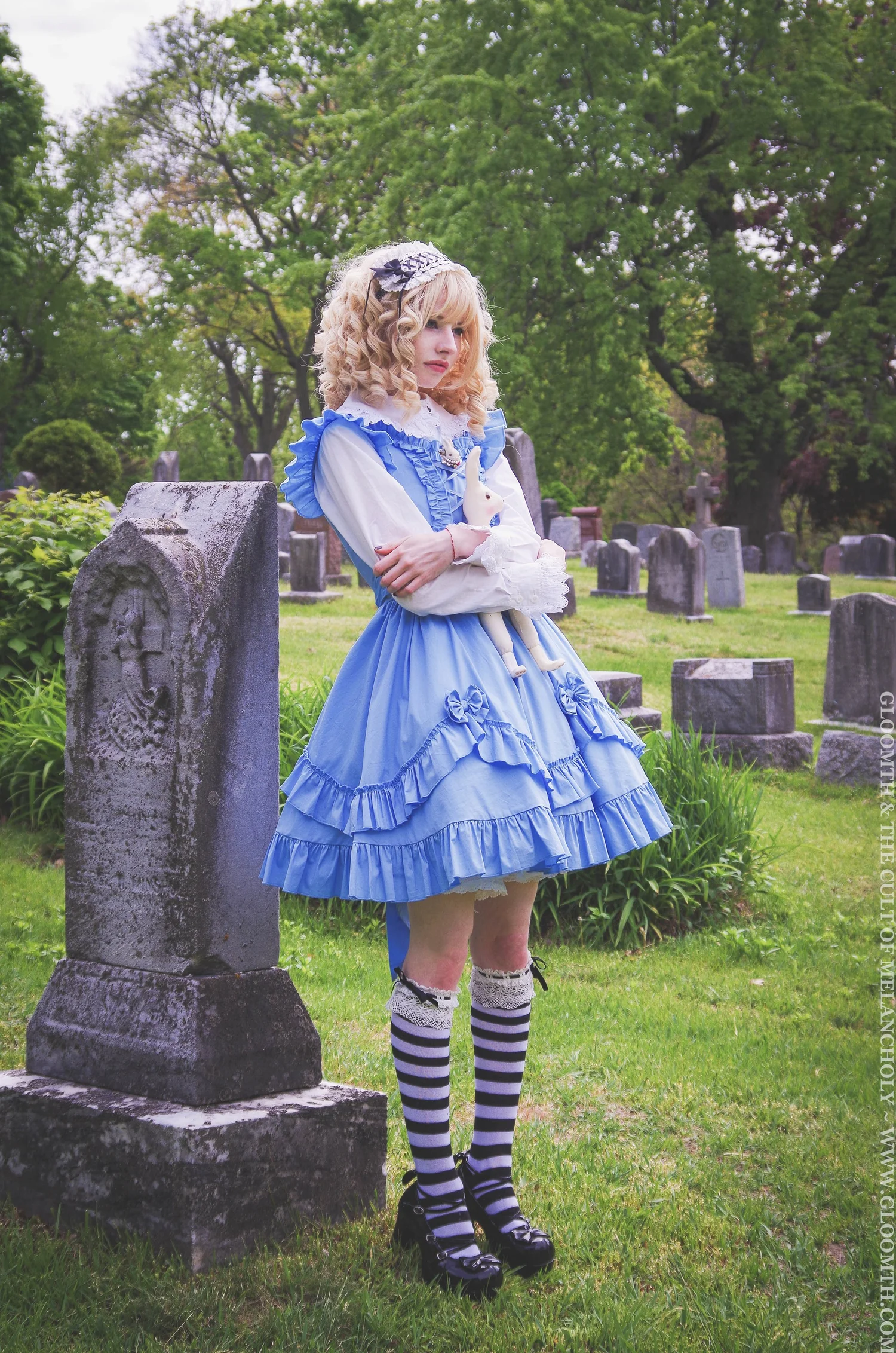 Alice Pool of Tears Corset Tea Party Dress  Gloomth