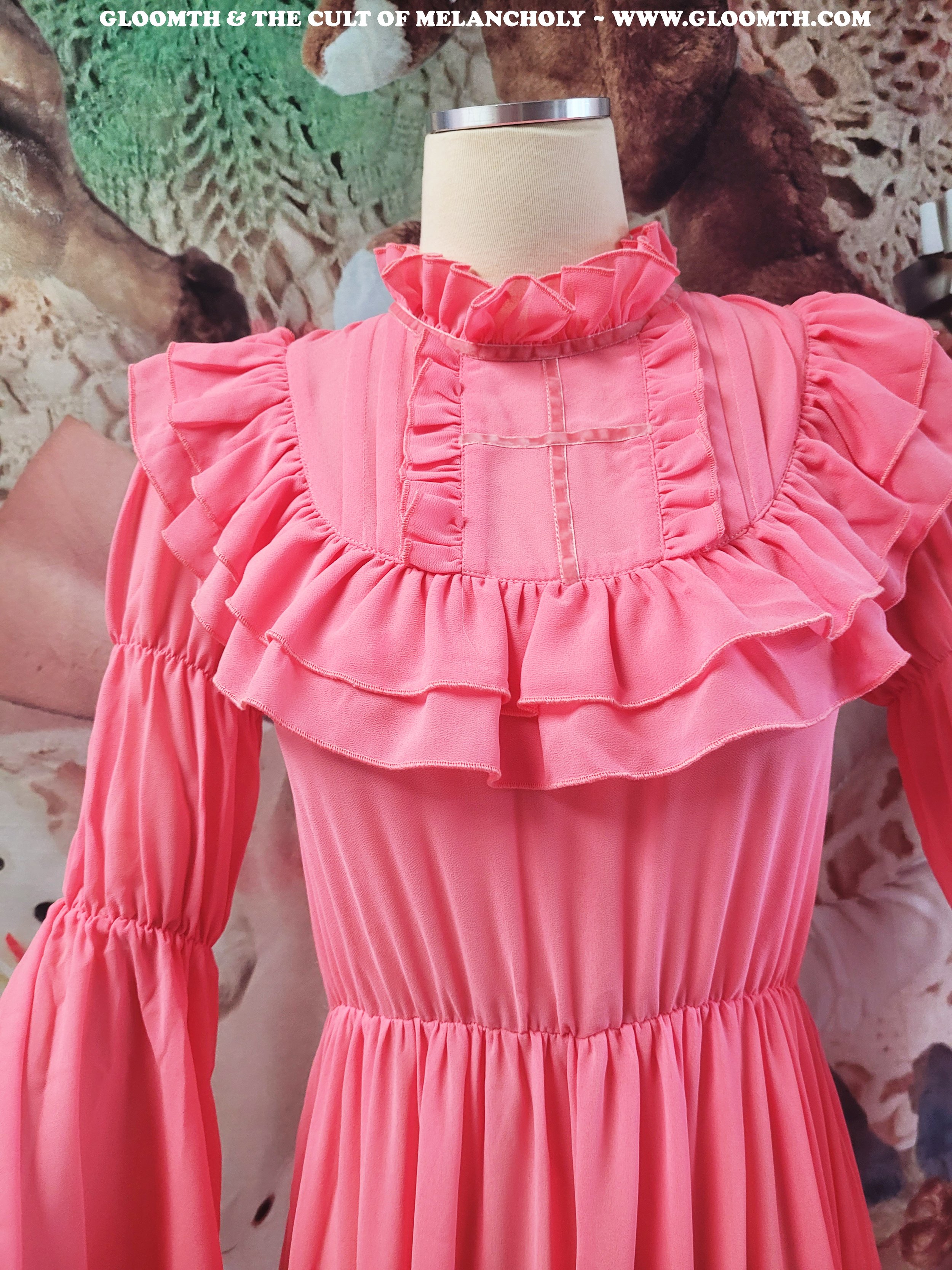Veronica Pink Victorian Nightgown Dress — Gloomth