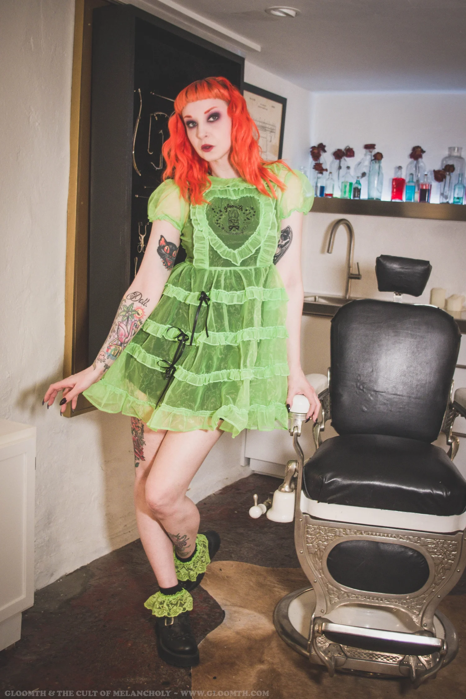 sheer neon dress Sheer Mesh Neon Bright Color Cover Up Dress In GREEN