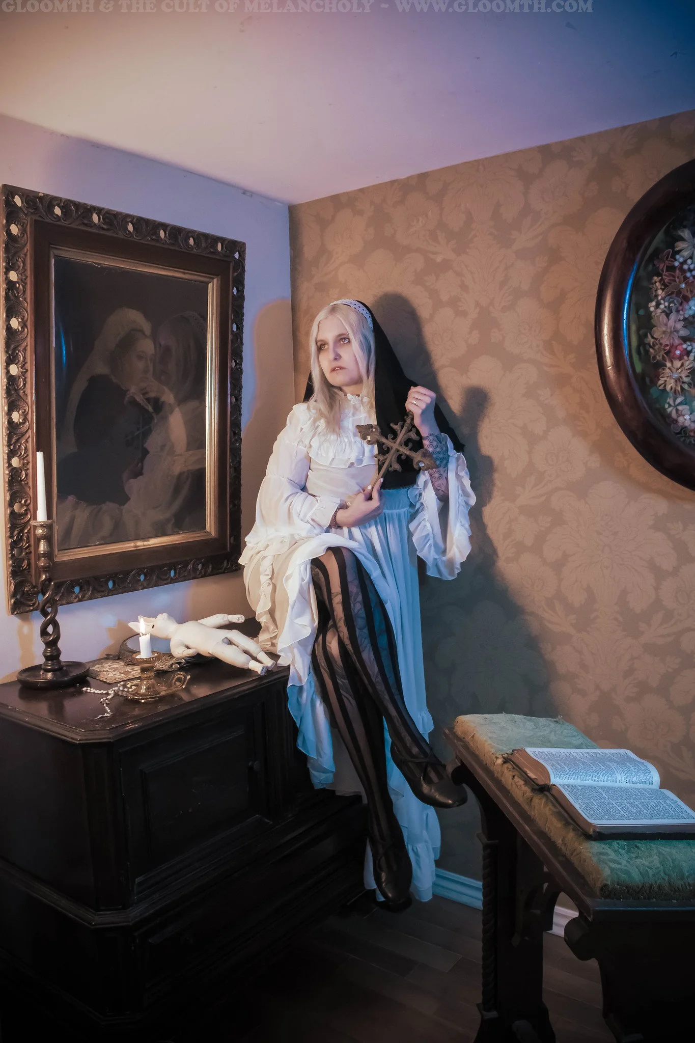 Victorian gothic nun photoshoot