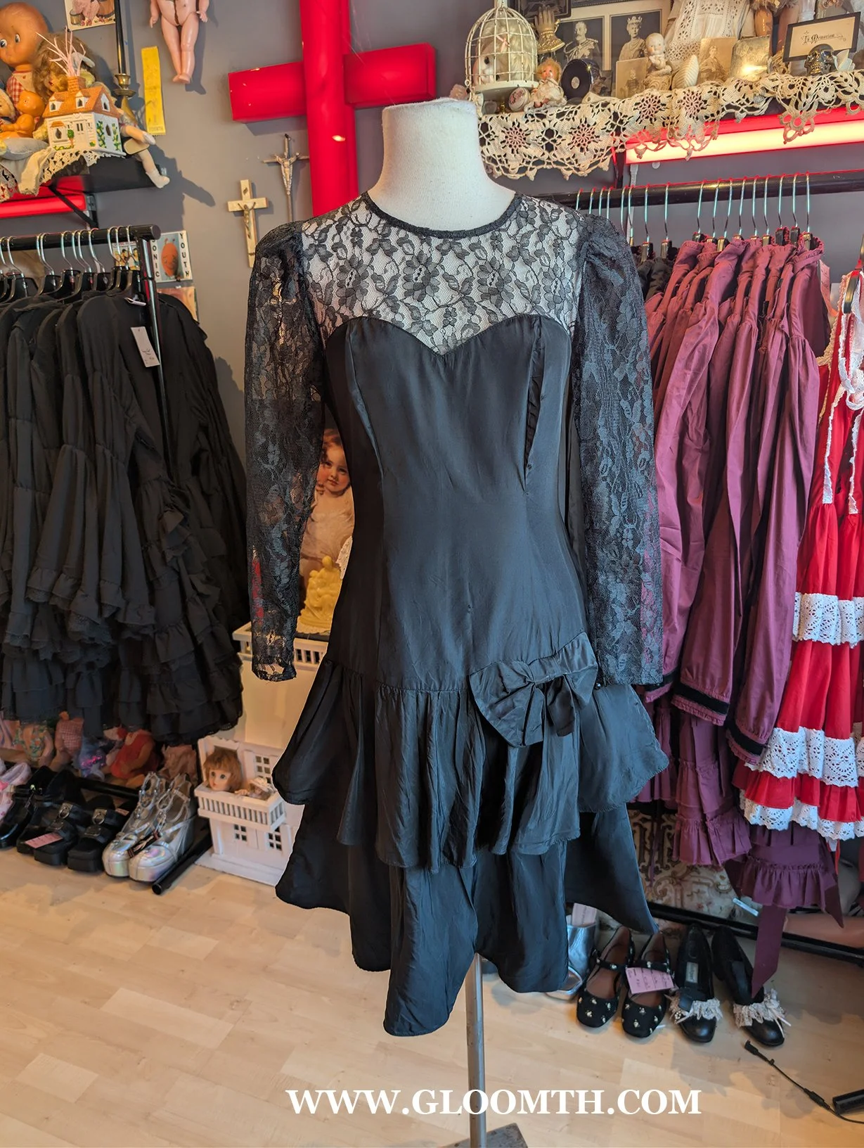 Vintage Black Prom Dress Size Medium