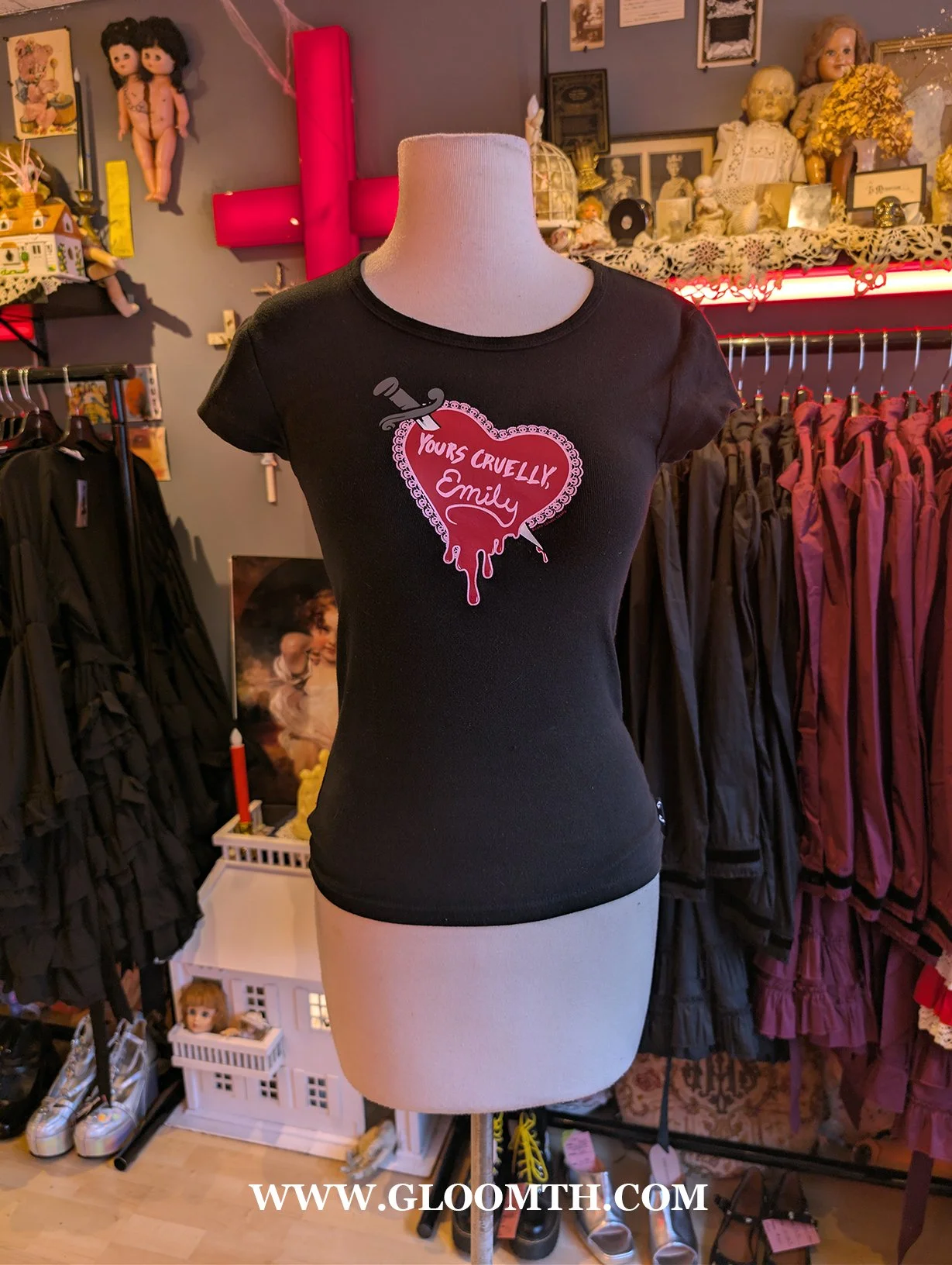 Emily the Strange Heart Tshirt Size Small